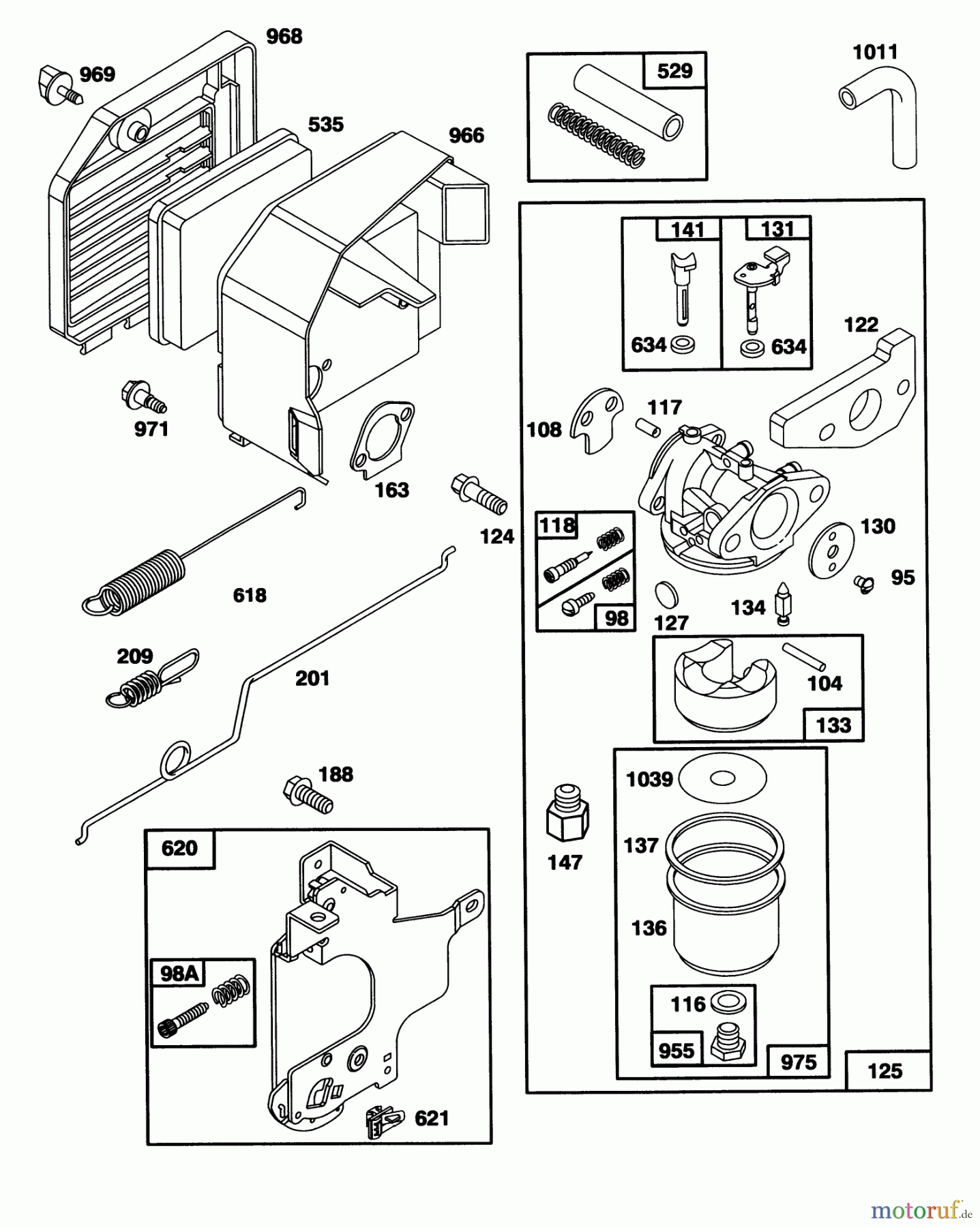  Toro Neu Mowers, Walk-Behind Seite 1 20465 - Toro Super Recycler Lawnmower, 1995 (5900001-5999999) ENGINE GTS-150 (MODEL NO. 20466 ONLY)(MODEL NO. 97777-0110-01) #2