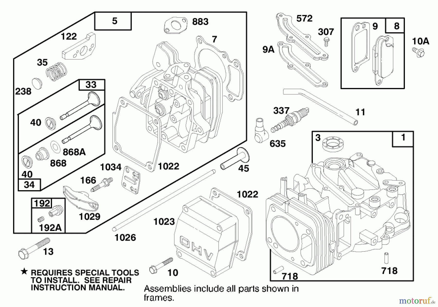  Toro Neu Mowers, Walk-Behind Seite 1 20474 - Toro Super Recycler Lawnmower, 1996 (6900001-6999999) ENGINE GTS 150 #1