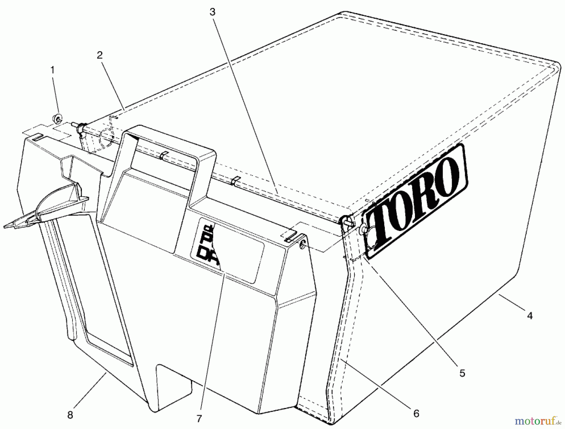  Toro Neu Mowers, Walk-Behind Seite 1 20475 - Toro Lawnmower, 1996 (6900001-6999999) BAG ASSEMBLY PART NO. 11-0189