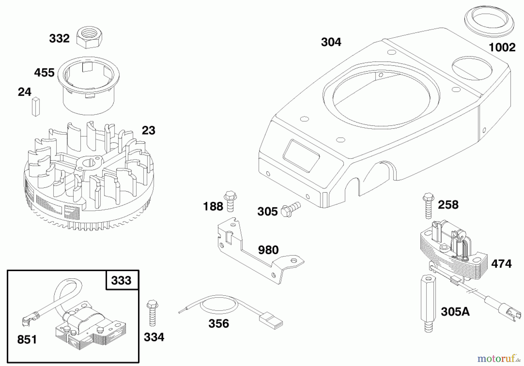  Toro Neu Mowers, Walk-Behind Seite 1 20475 - Toro Lawnmower, 1996 (6900001-6999999) ENGINE GTS 150 (MODEL NO. 20476 ONLY) #7