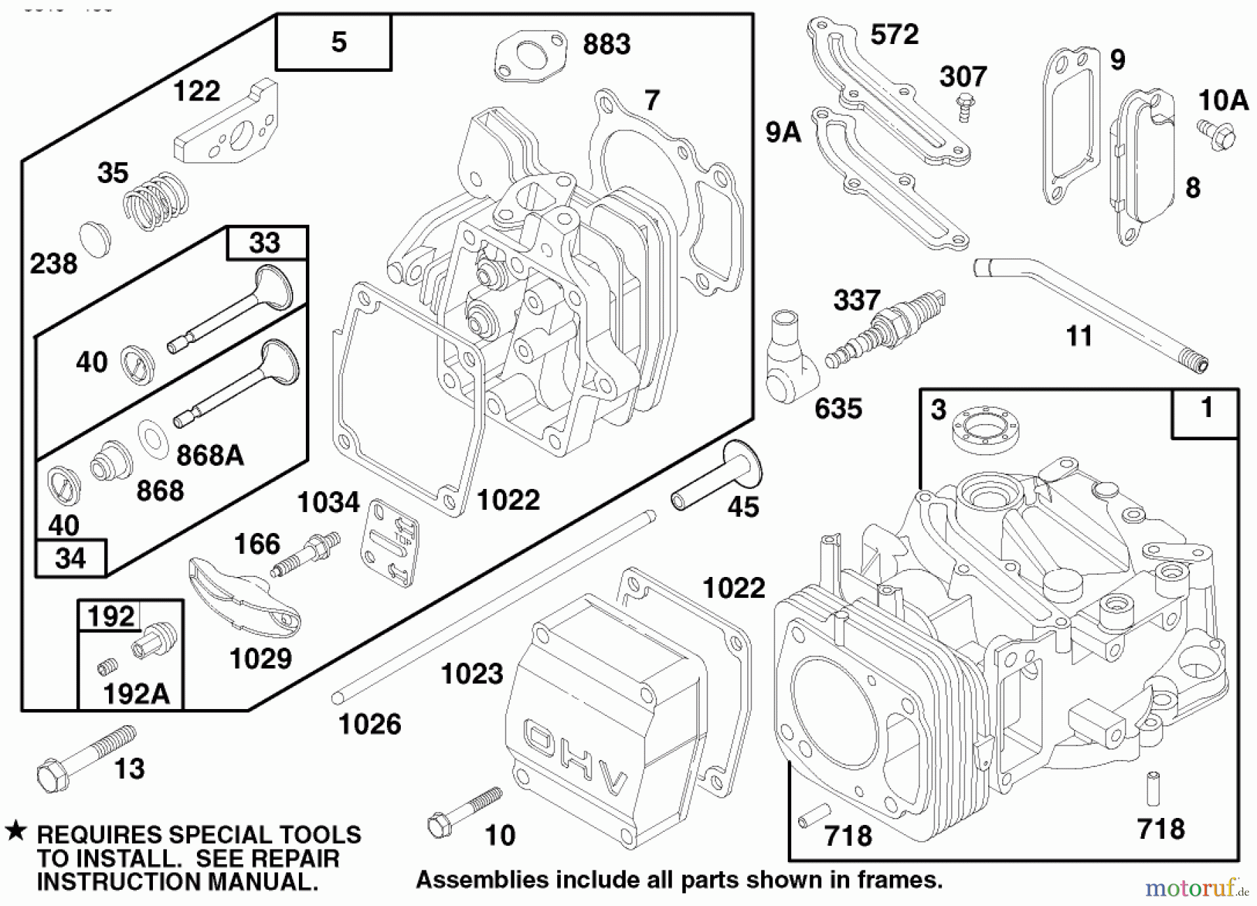  Toro Neu Mowers, Walk-Behind Seite 1 20482 - Toro Super Recycler Mower, 1997 (790000001-799999999) ENGINE GTS 150 (MODEL NO. 20482 ONLY) #1