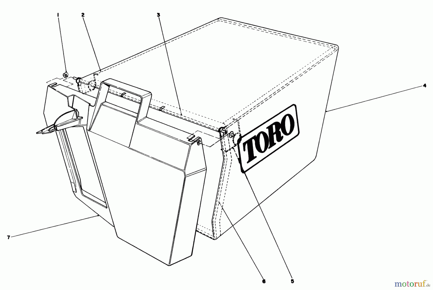  Toro Neu Mowers, Walk-Behind Seite 1 20522C - Toro Lawnmower, 1987 (7000001-7999999) GRASS BAG ASSEMBLY NO. 11-0159