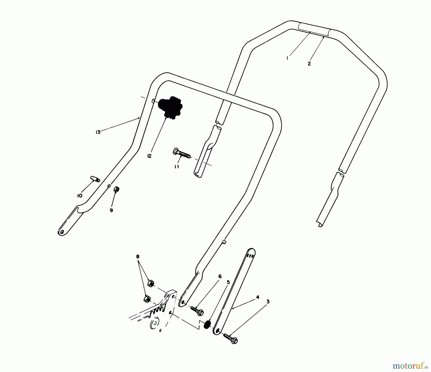  Toro Neu Mowers, Walk-Behind Seite 1 20526 - Toro Lawnmower, 1988 (8000001-8999999) HANDLE ASSEMBLY