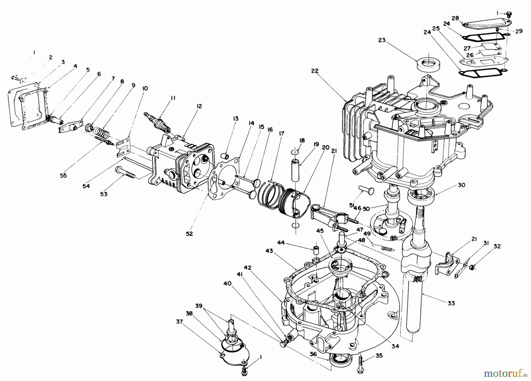  Toro Neu Mowers, Walk-Behind Seite 1 20526C - Toro Lawnmower, 1987 (7000001-7999999) ENGINE ASSEMBLY (MODEL NO. VMG6) #2