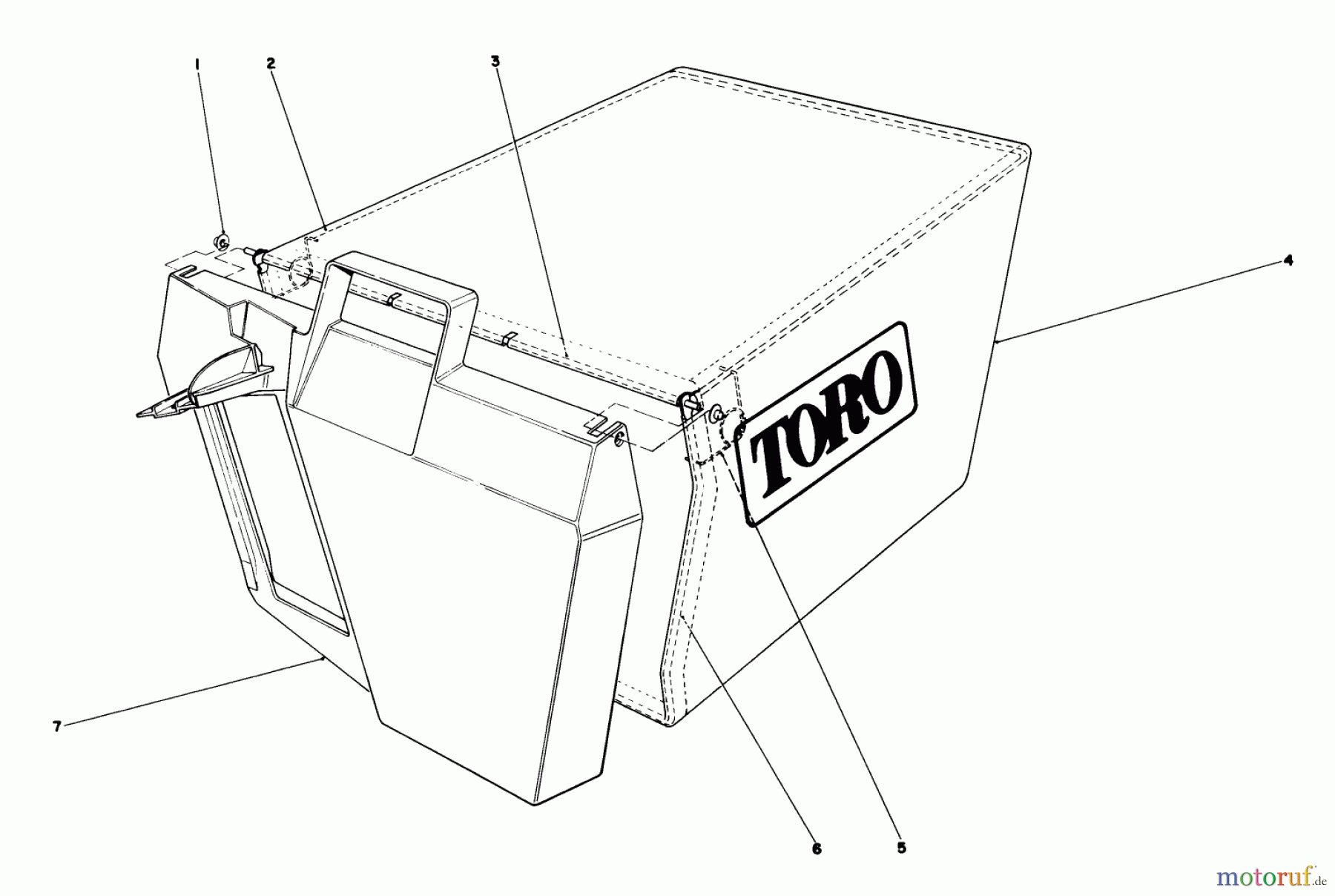  Toro Neu Mowers, Walk-Behind Seite 1 20526C - Toro Lawnmower, 1987 (7000001-7999999) GRASS BAG ASSEMBLY NO. 11-0159