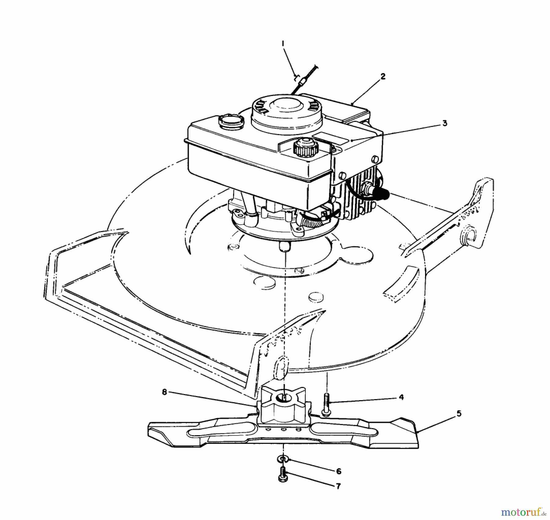  Toro Neu Mowers, Walk-Behind Seite 1 20531 - Toro Lawnmower, 1989 (9000001-9999999) ENGINE ASSEMBLY