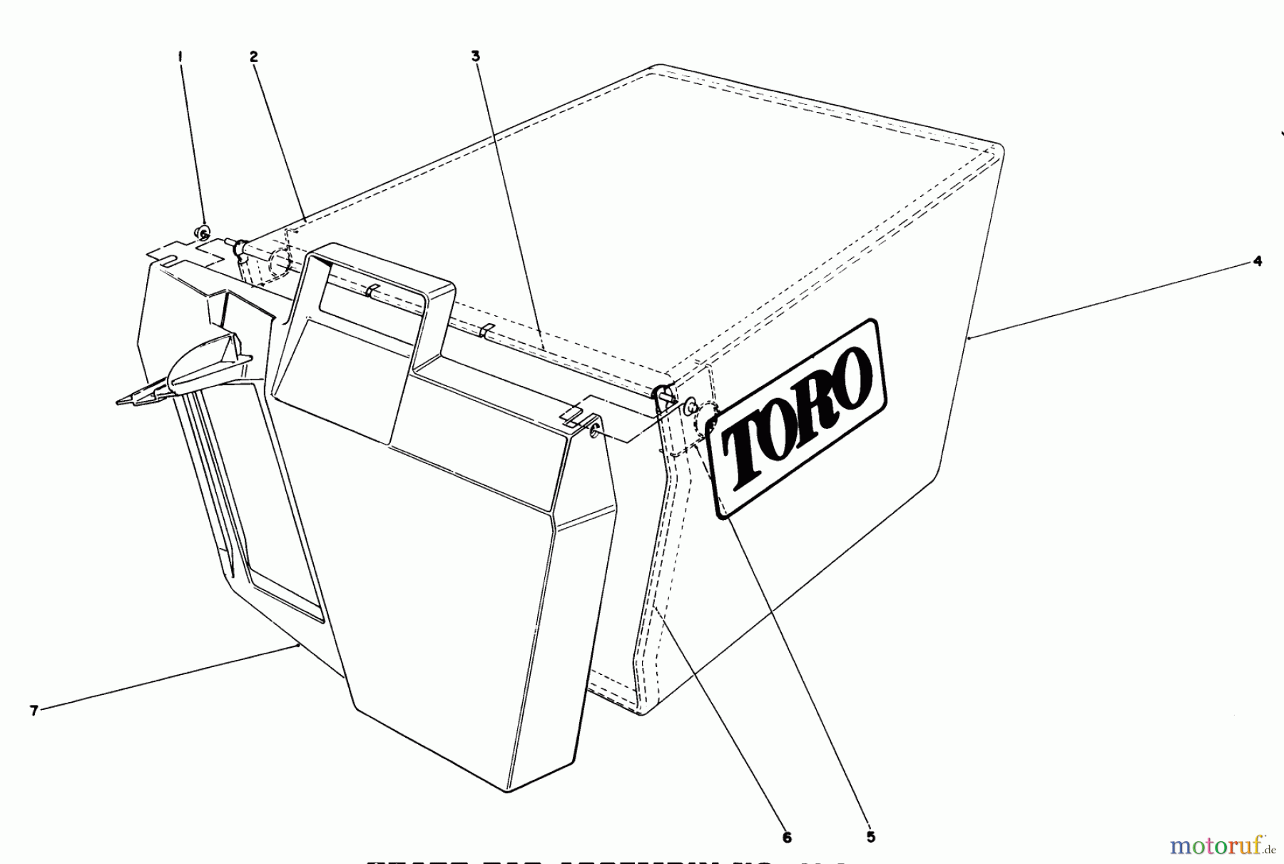  Toro Neu Mowers, Walk-Behind Seite 1 20531 - Toro Lawnmower, 1989 (9000001-9999999) GRASS BAG ASSEMBLY NO. 11-0159