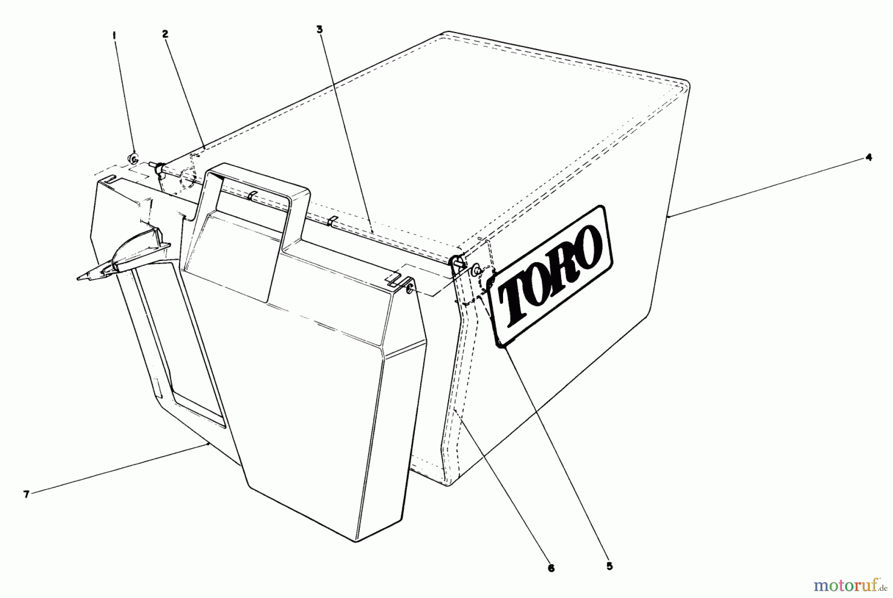  Toro Neu Mowers, Walk-Behind Seite 1 20532 - Toro Lawnmower, 1989 (9000001-9999999) GRASS BAG ASSEMBLY NO. 11-0159