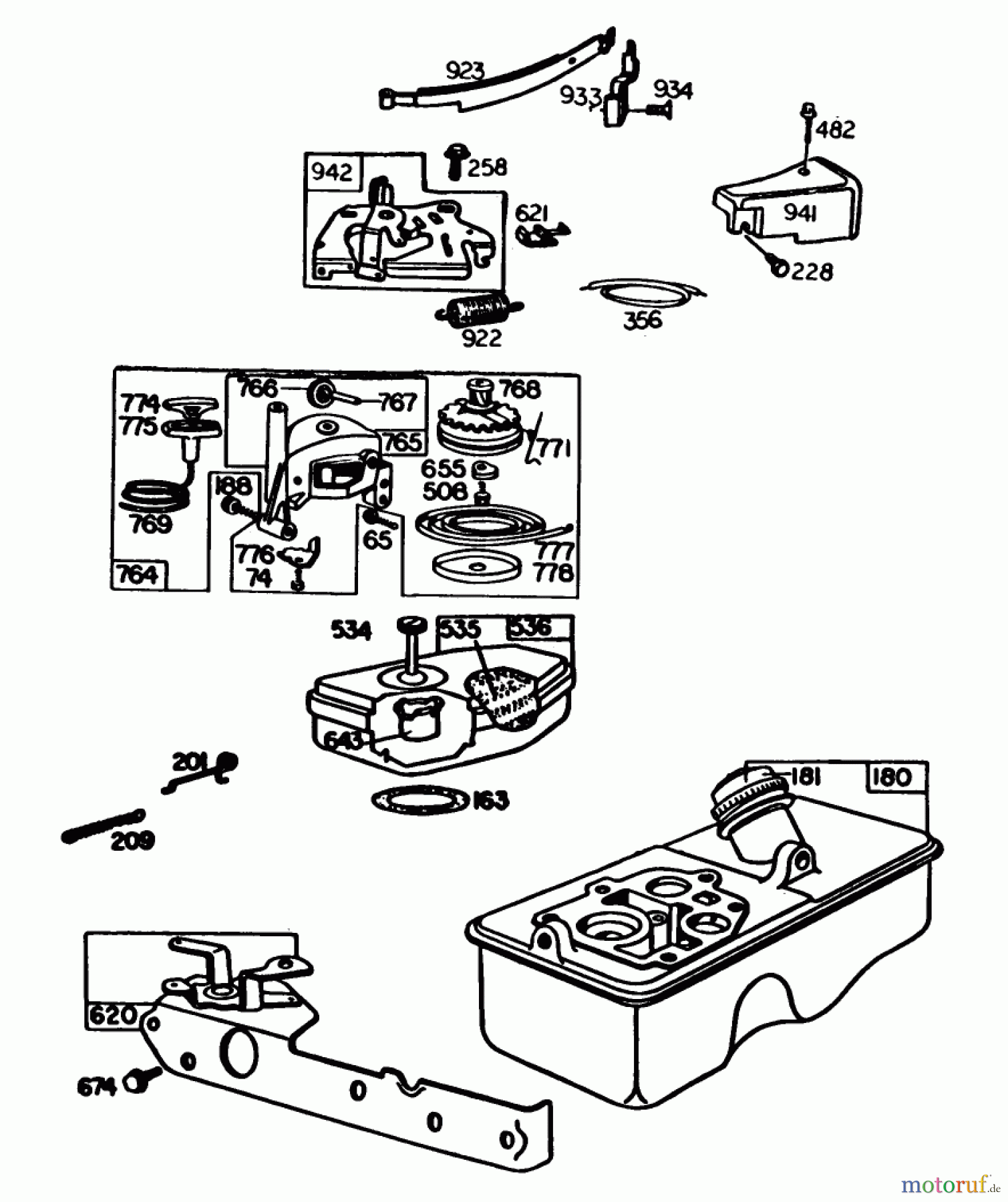  Toro Neu Mowers, Walk-Behind Seite 1 20560 - Toro Lawnmower, 1983 (3000001-3999999) ENGINE BRIGGS & STRATTON MODEL NO. 92908-3196-01 #3