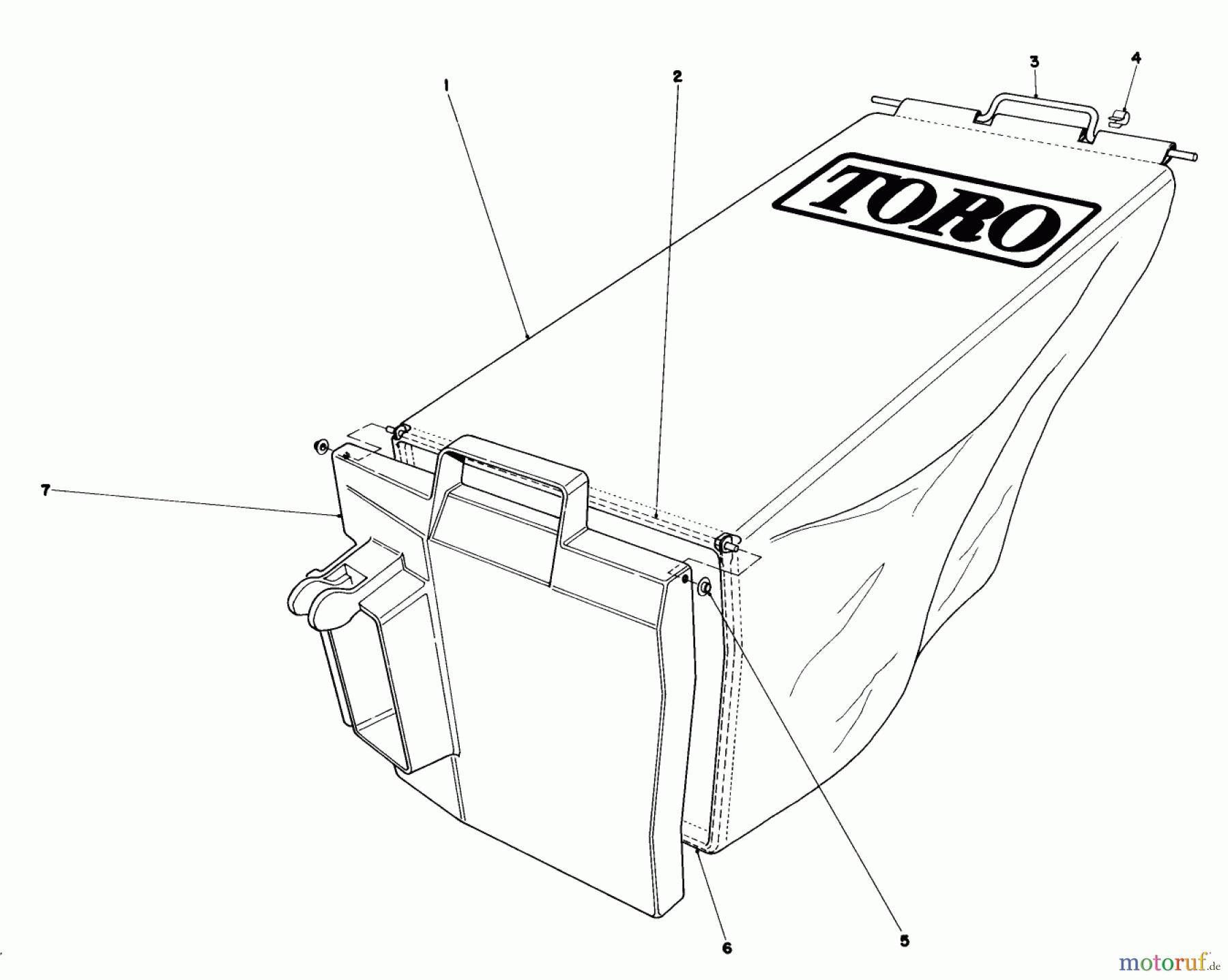  Toro Neu Mowers, Walk-Behind Seite 1 20560 - Toro Lawnmower, 1983 (3000001-3999999) GRASS BAG ASSEMBLY NO. 11-4949