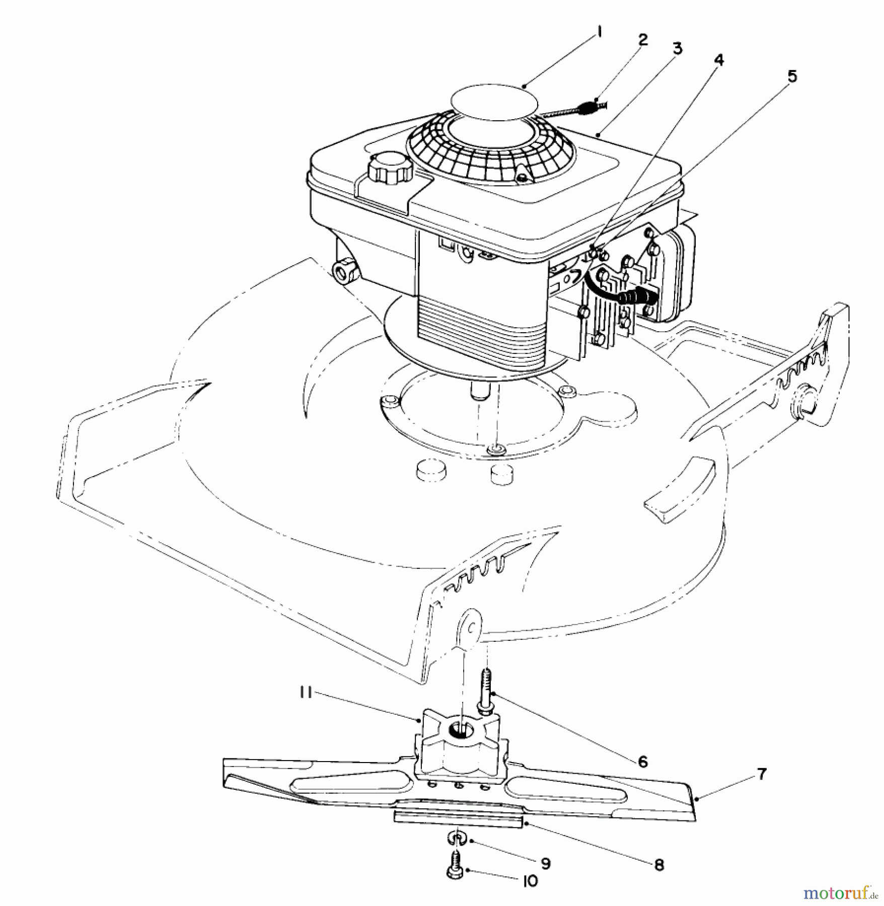  Toro Neu Mowers, Walk-Behind Seite 1 20561 - Toro Lawnmower, 1990 (0000001-0999999) ENGINE ASSEMBLY