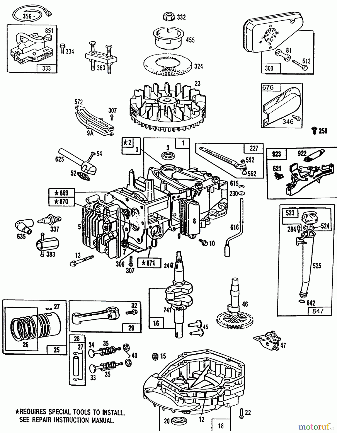  Toro Neu Mowers, Walk-Behind Seite 1 20561 - Toro Lawnmower, 1990 (0000001-0999999) ENGINE MODEL 124702-3115-01 #2
