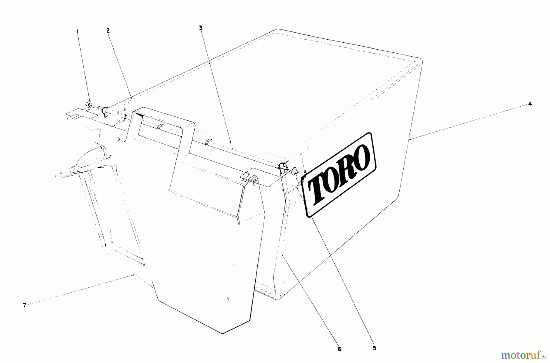  Toro Neu Mowers, Walk-Behind Seite 1 20561 - Toro Lawnmower, 1990 (0000001-0999999) GRASS BAG ASSEMBLY