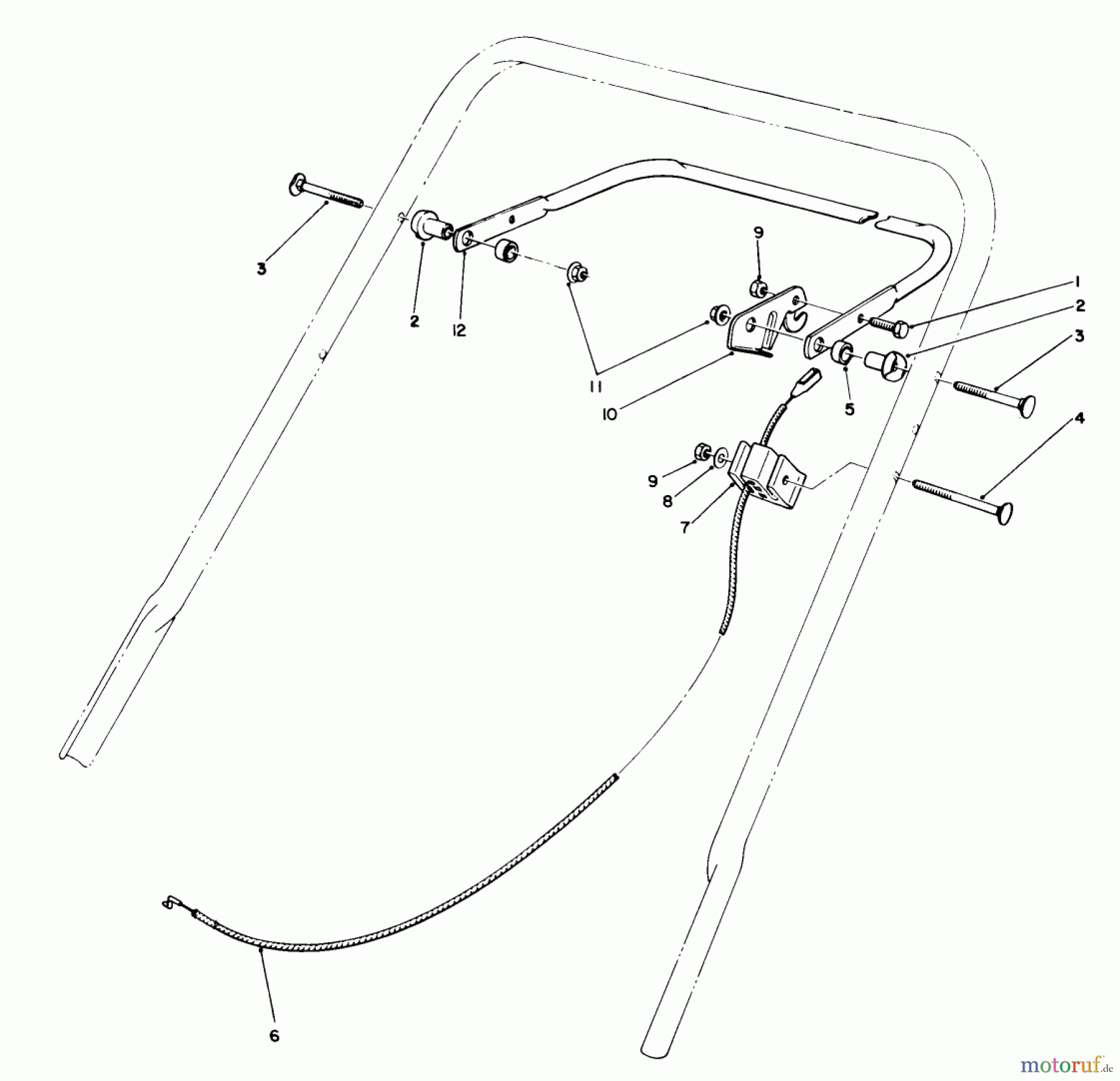  Toro Neu Mowers, Walk-Behind Seite 1 20561 - Toro Lawnmower, 1990 (0000001-0999999) TRACTION CONTROL ASSEMBLY