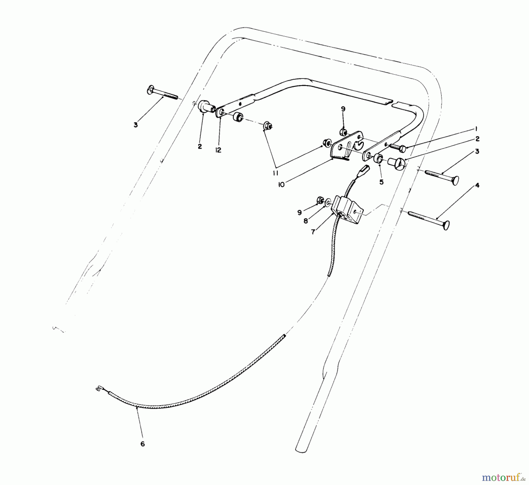  Toro Neu Mowers, Walk-Behind Seite 1 20563 - Toro Lawnmower, 1991 (1000001-1999999) TRACTION CONTROL ASSEMBLY