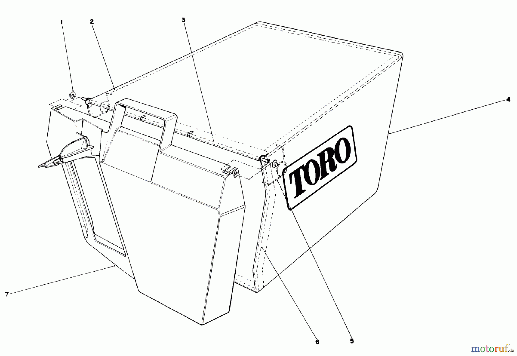  Toro Neu Mowers, Walk-Behind Seite 1 20570 - Toro Lawnmower, 1984 (4000001-4999999) GRASS BAG ASSEMBLY NO. 11-0159