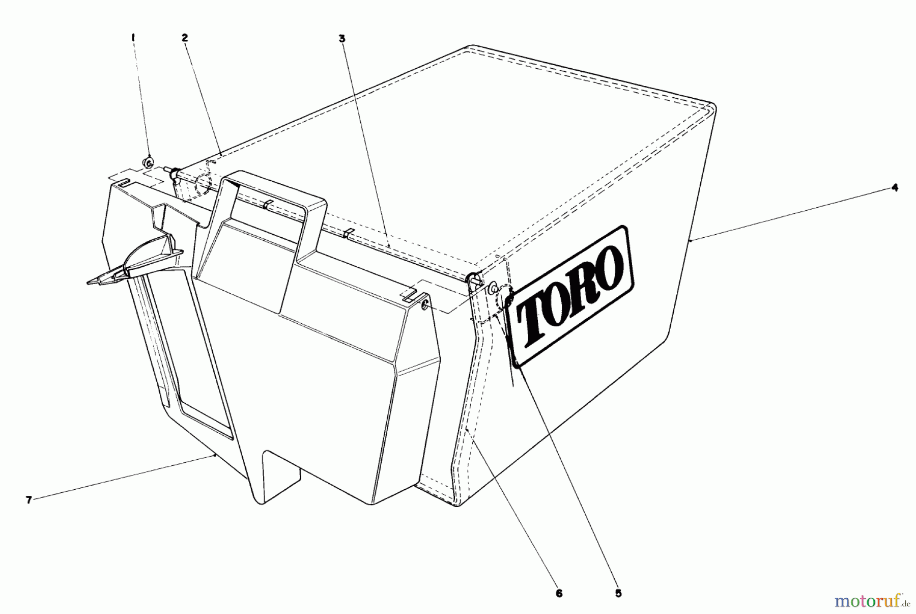  Toro Neu Mowers, Walk-Behind Seite 1 20576 - Toro Lawnmower, 1983 (3000001-3999999) GRASS BAG ASSEMBLY NO. 11-0159