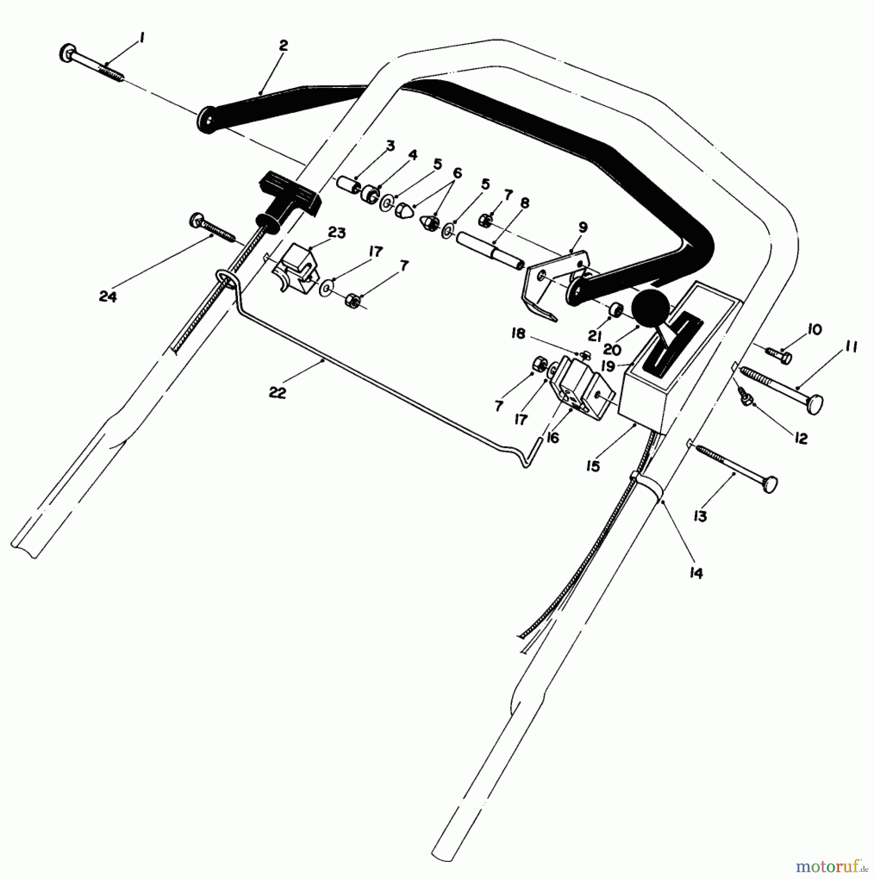  Toro Neu Mowers, Walk-Behind Seite 1 20581 - Toro Lawnmower, 1983 (3000001-3999999) TRACTION CONTROL ASSEMBLY