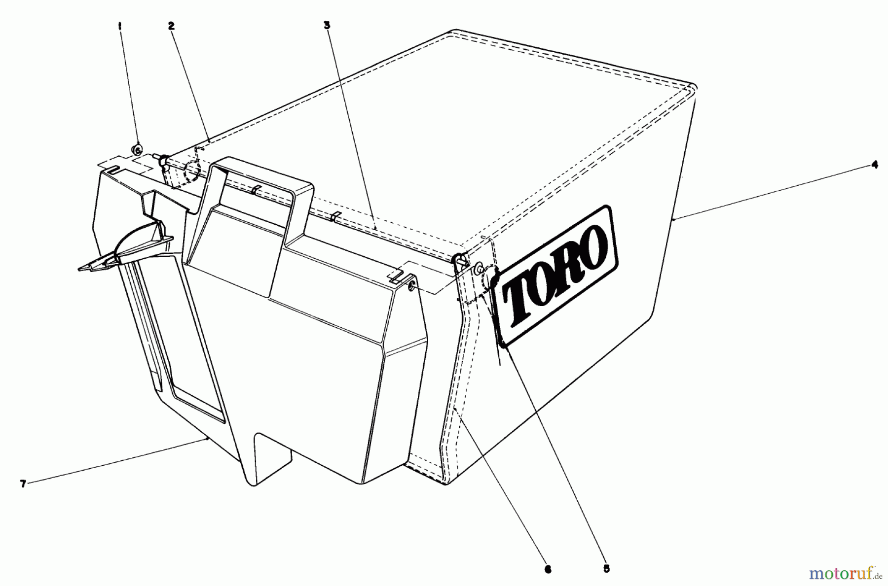  Toro Neu Mowers, Walk-Behind Seite 1 20581 - Toro Lawnmower, 1984 (4000001-4999999) GRASS BAG ASSEMBLY NO. 11-0159