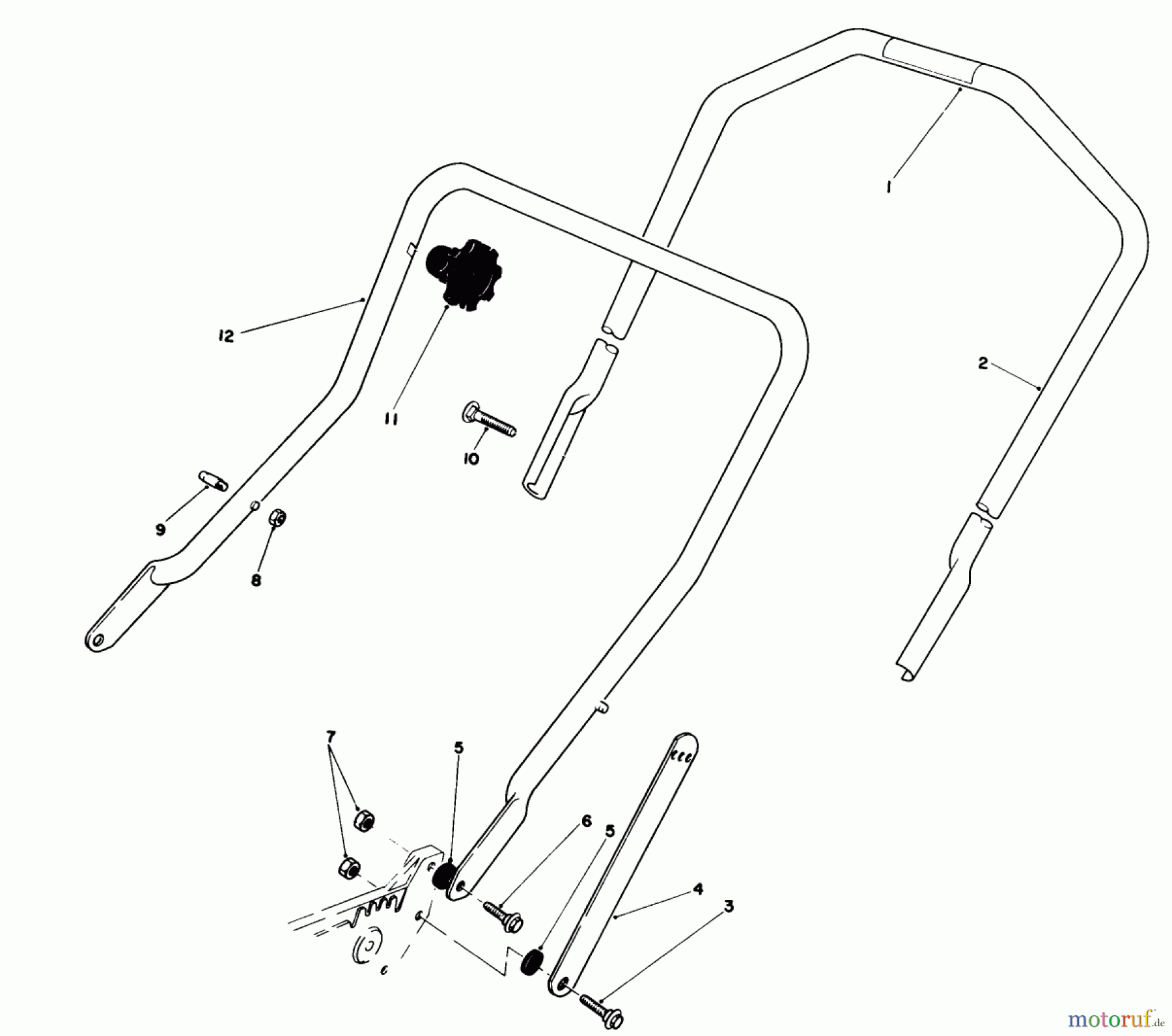  Toro Neu Mowers, Walk-Behind Seite 1 20581 - Toro Lawnmower, 1985 (5000001-5999999) HANDLE ASSEMBLY