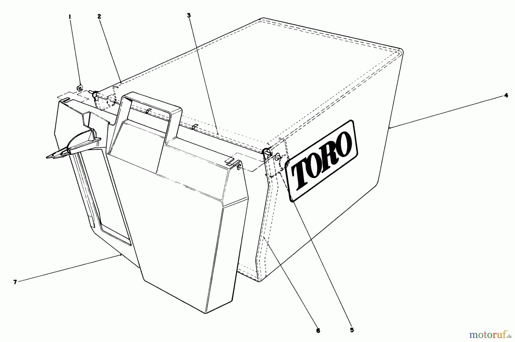  Toro Neu Mowers, Walk-Behind Seite 1 20581 - Toro Lawnmower, 1986 (6000001-6999999) GRASS BAG ASSEMBLY NO. 11-0159