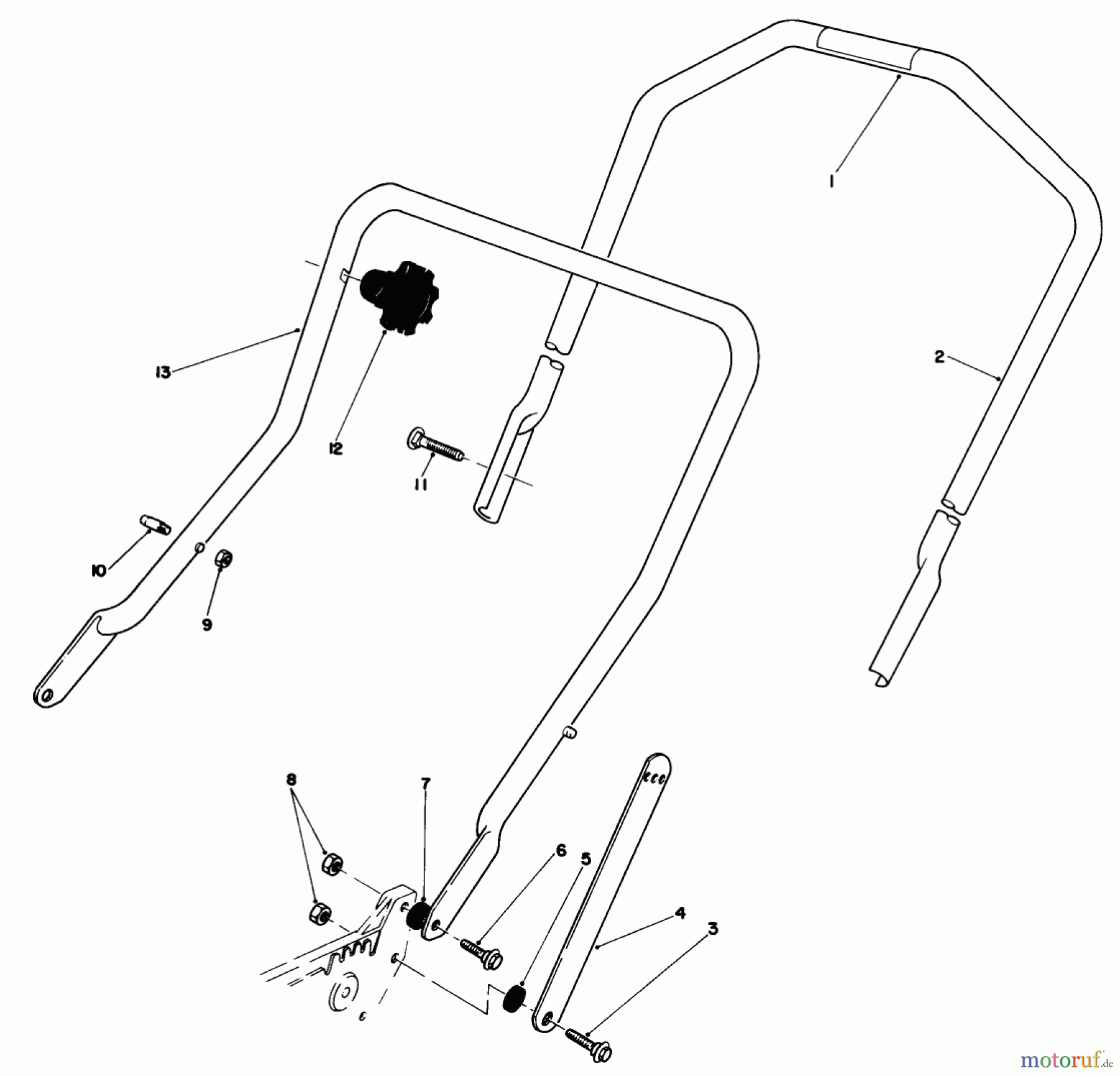  Toro Neu Mowers, Walk-Behind Seite 1 20581 - Toro Lawnmower, 1986 (6000001-6999999) HANDLE ASSEMBLY