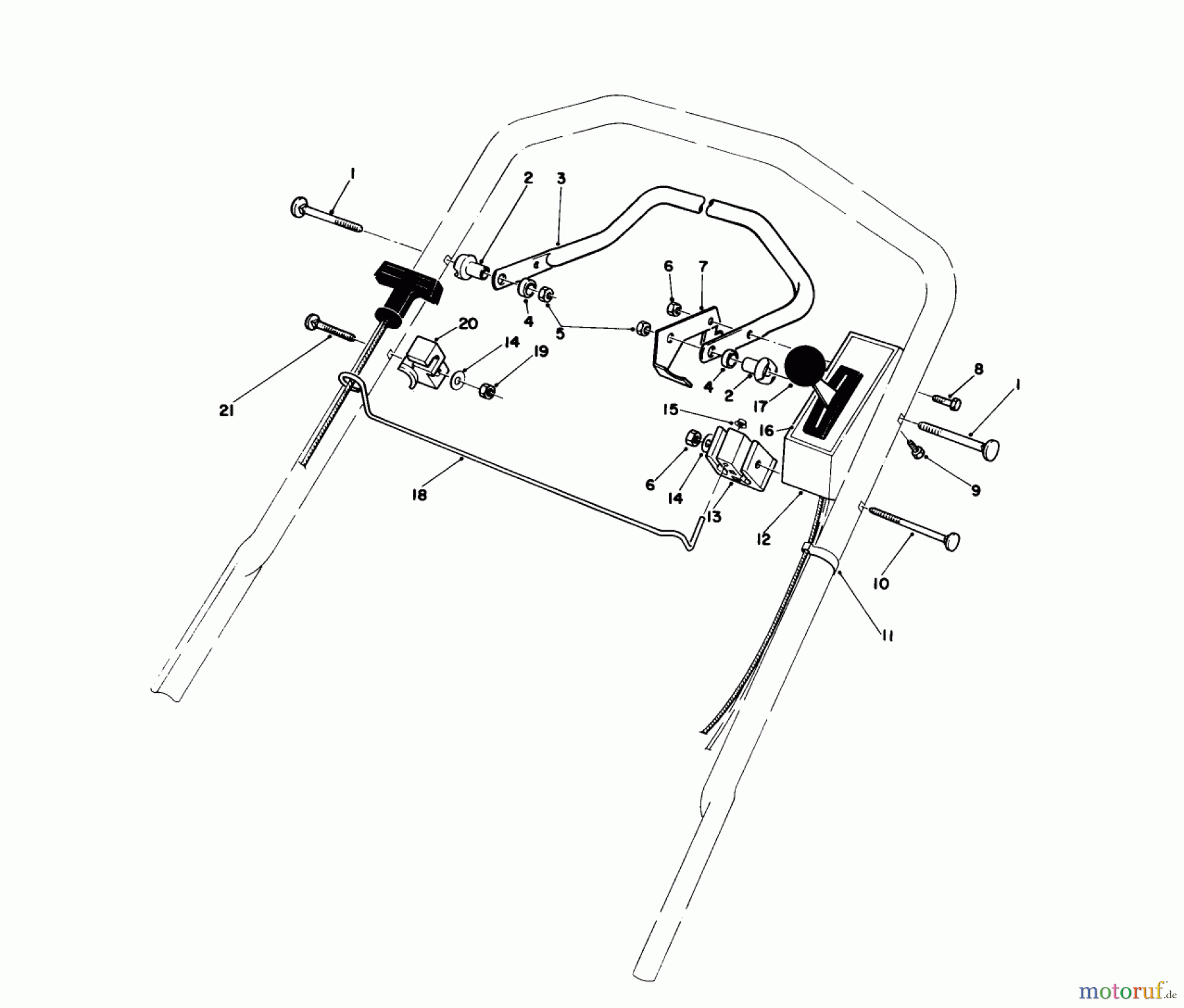  Toro Neu Mowers, Walk-Behind Seite 1 20581 - Toro Lawnmower, 1987 (7000001-7999999) CONTROL ASSEMBLY