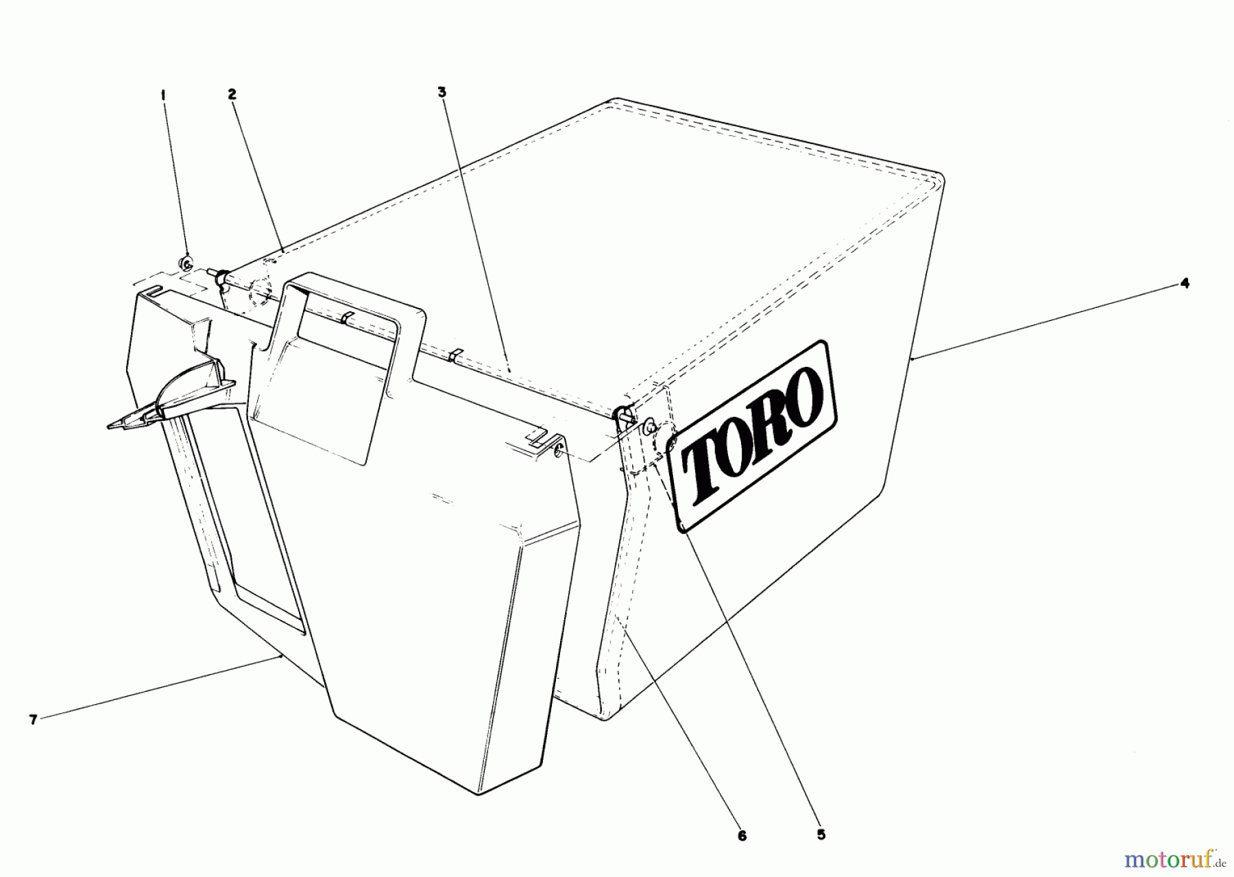  Toro Neu Mowers, Walk-Behind Seite 1 20581 - Toro Lawnmower, 1987 (7000001-7999999) GRASS BAG ASSEMBLY NO. 11-0159