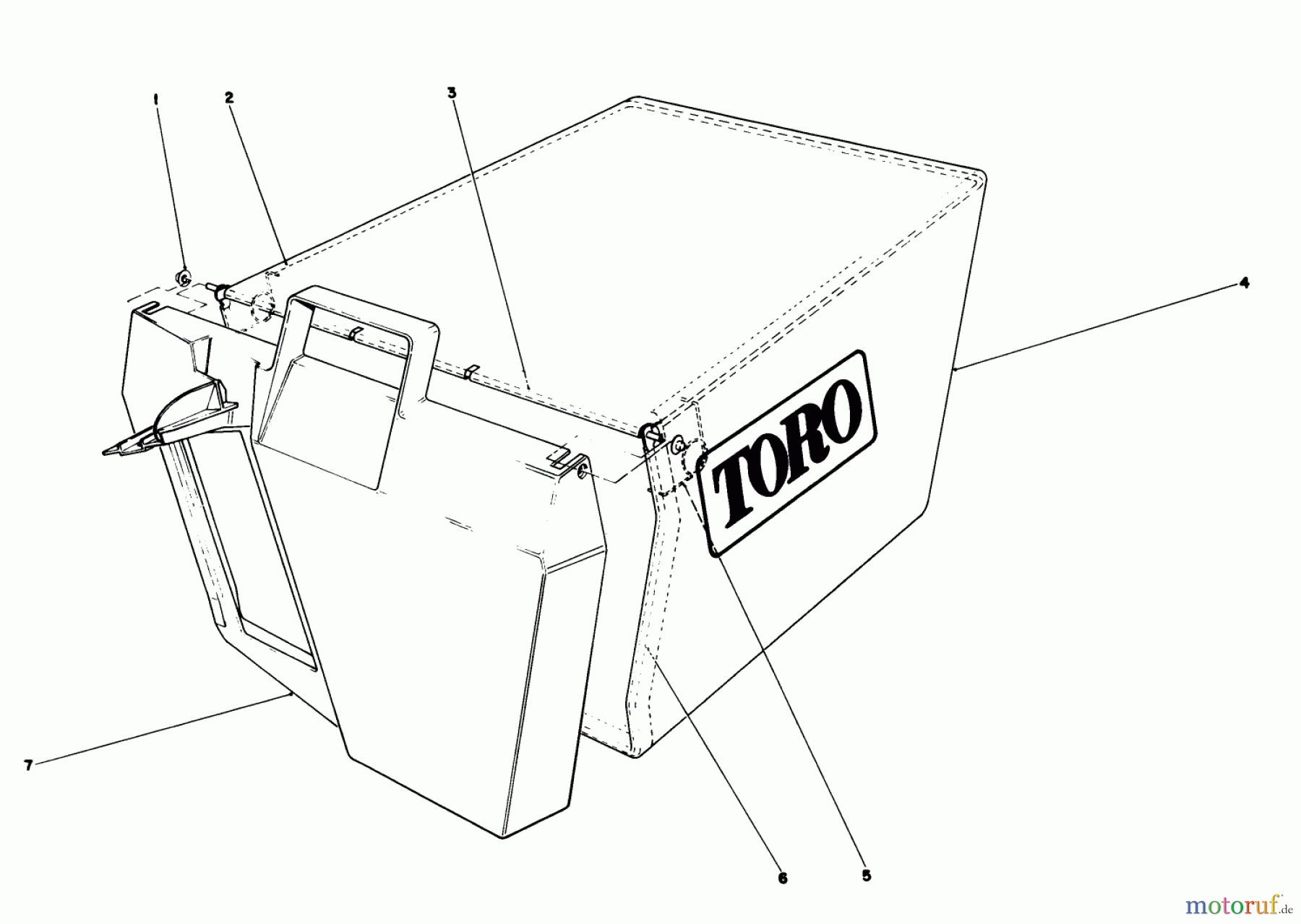  Toro Neu Mowers, Walk-Behind Seite 1 20581C - Toro Lawnmower, 1988 (8000001-8999999) GRASS BAG ASSEMBLY NO. 11-0159