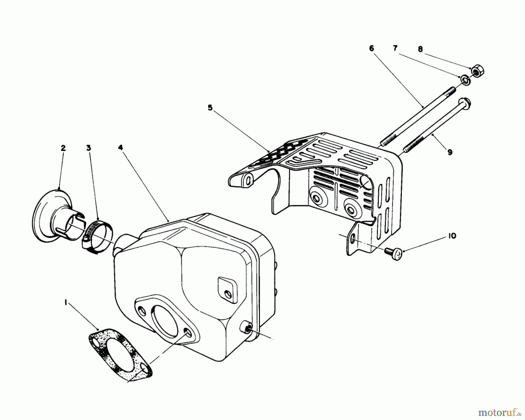  Toro Neu Mowers, Walk-Behind Seite 1 20581C - Toro Lawnmower, 1988 (8000001-8999999) MUFFLER ASSEMBLY (ENGINE MODEL NO. 47PH7)