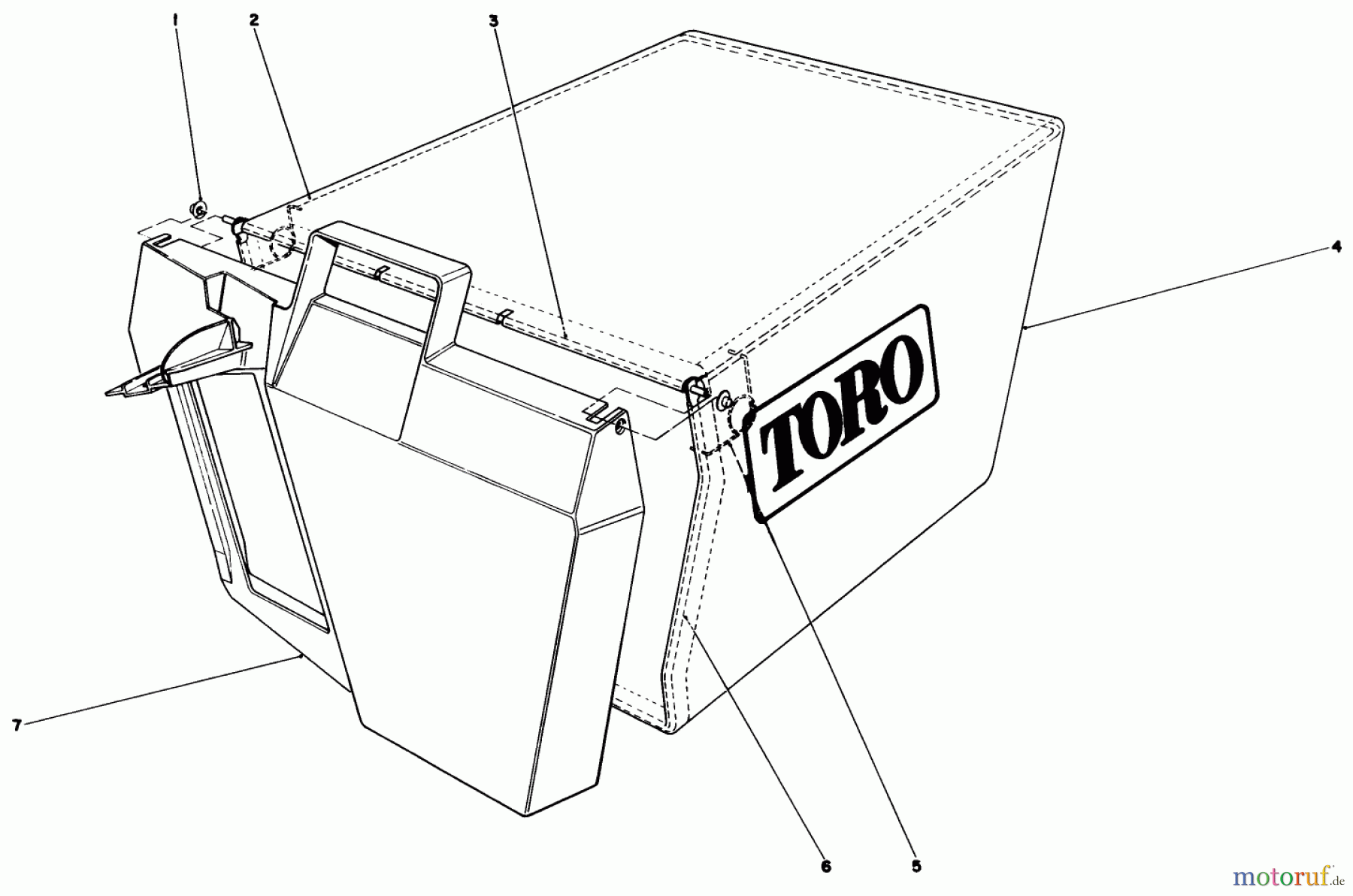  Toro Neu Mowers, Walk-Behind Seite 1 20582C - Toro Lawnmower, 1986 (6000001-6999999) GRASS BAG ASSEMBLY NO. 11-0159