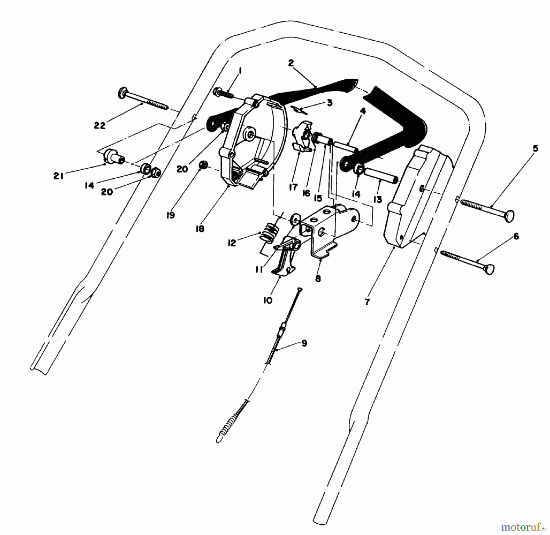 Toro Neu Mowers, Walk-Behind Seite 1 20584 - Toro Lawnmower, 1985 (5000001-4999999) CONTROL ASSEMBLY