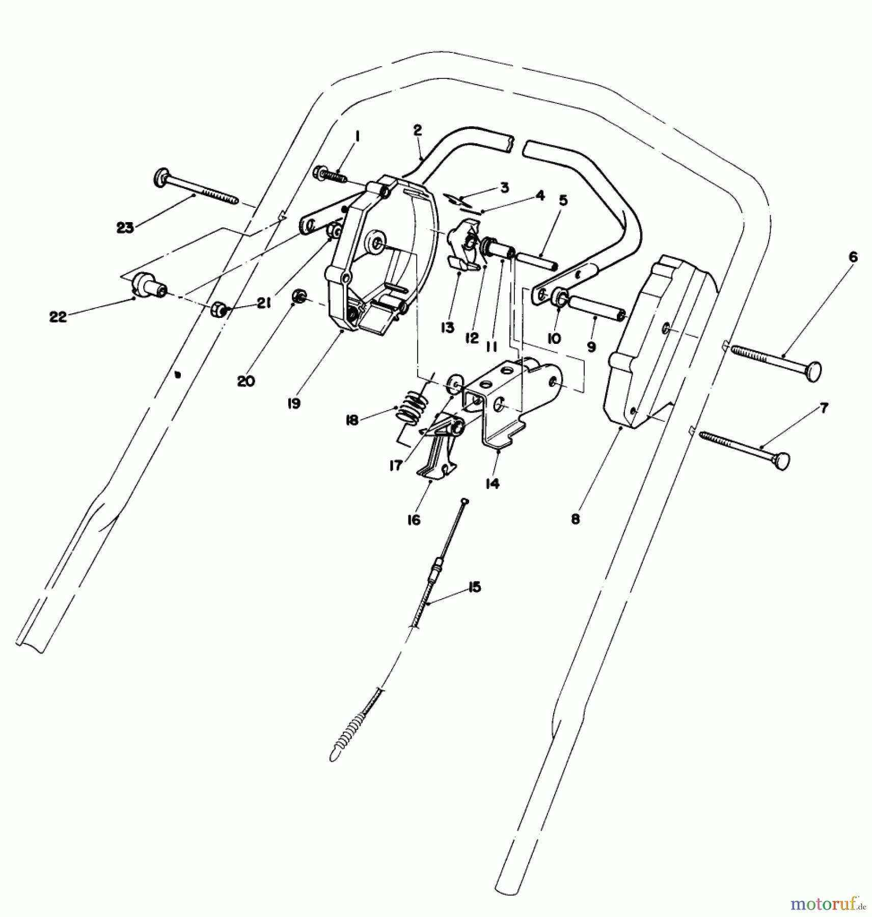  Toro Neu Mowers, Walk-Behind Seite 1 20584 - Toro Lawnmower, 1986 (6000001-6999999) CONTROL ASSEMBLY