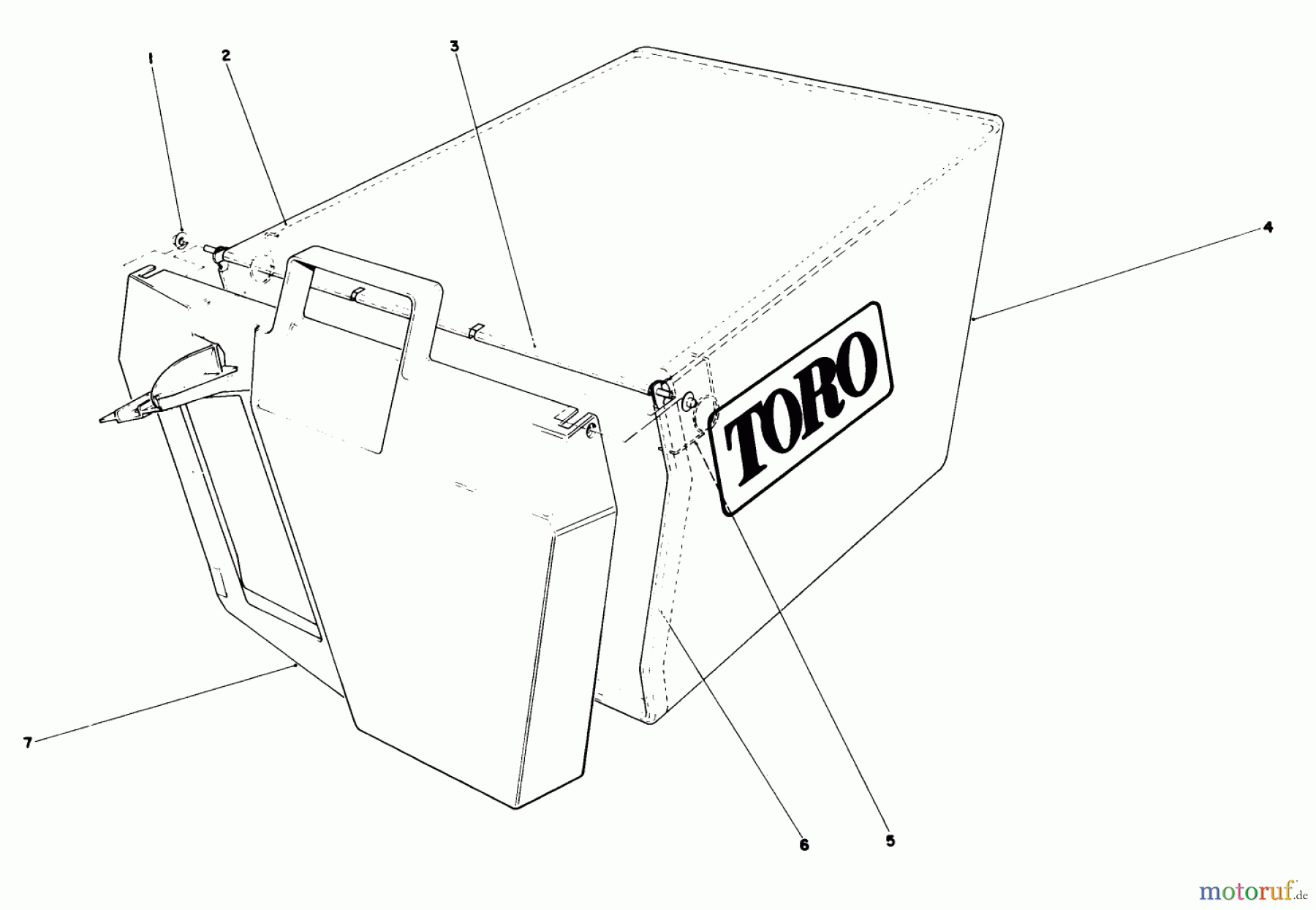  Toro Neu Mowers, Walk-Behind Seite 1 20584 - Toro Lawnmower, 1987 (7000001-7999999) GRASS BAG ASSEMBLY NO. 11-0159