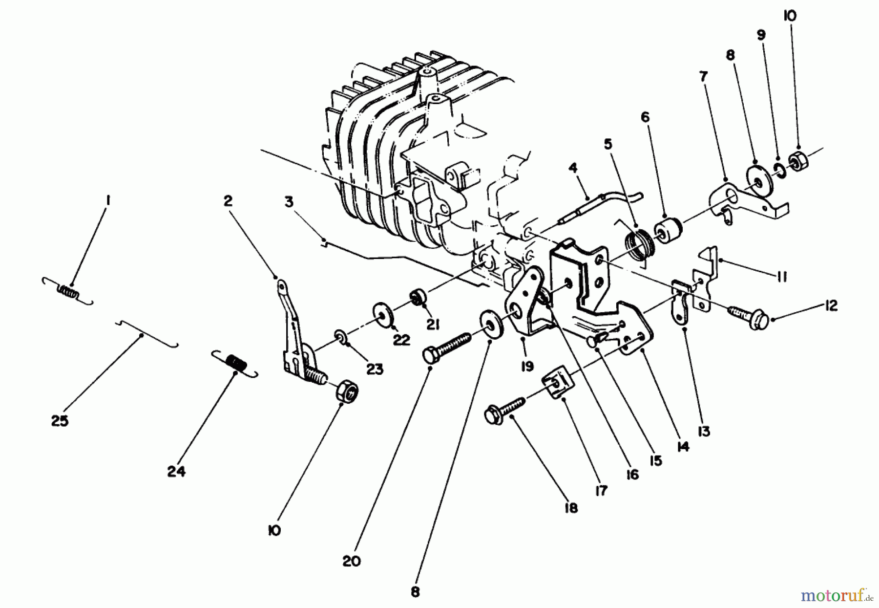  Toro Neu Mowers, Walk-Behind Seite 1 20584C - Toro Lawnmower, 1989 (9000001-9999999) GOVERNOR ASSEMBLY (ENGINE MODEL NO. 47PJ8)