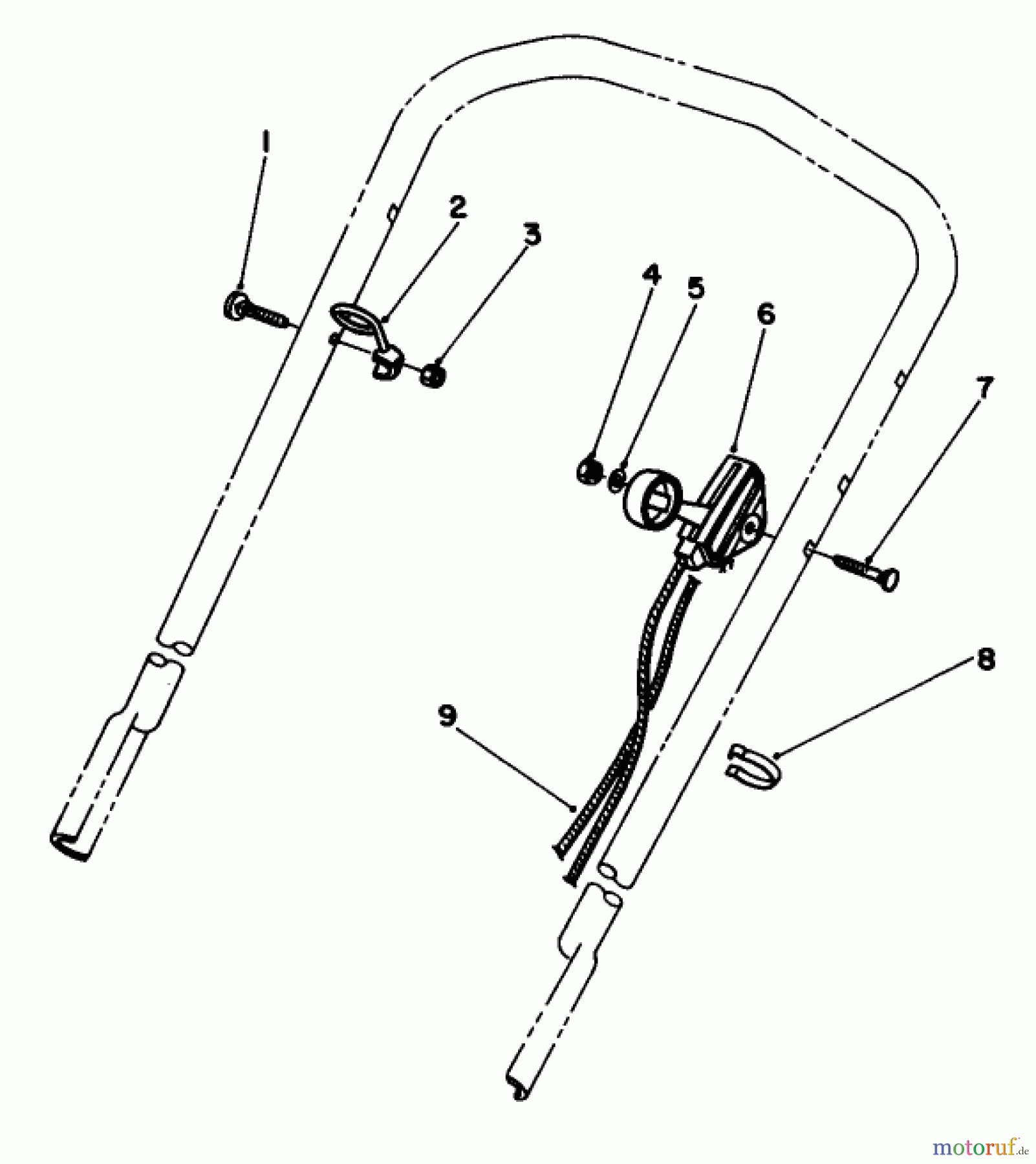  Toro Neu Mowers, Walk-Behind Seite 1 20586 - Toro Lawnmower, 1985 (5000001-5999999) THROTTLE CONTROL ASSEMBLY