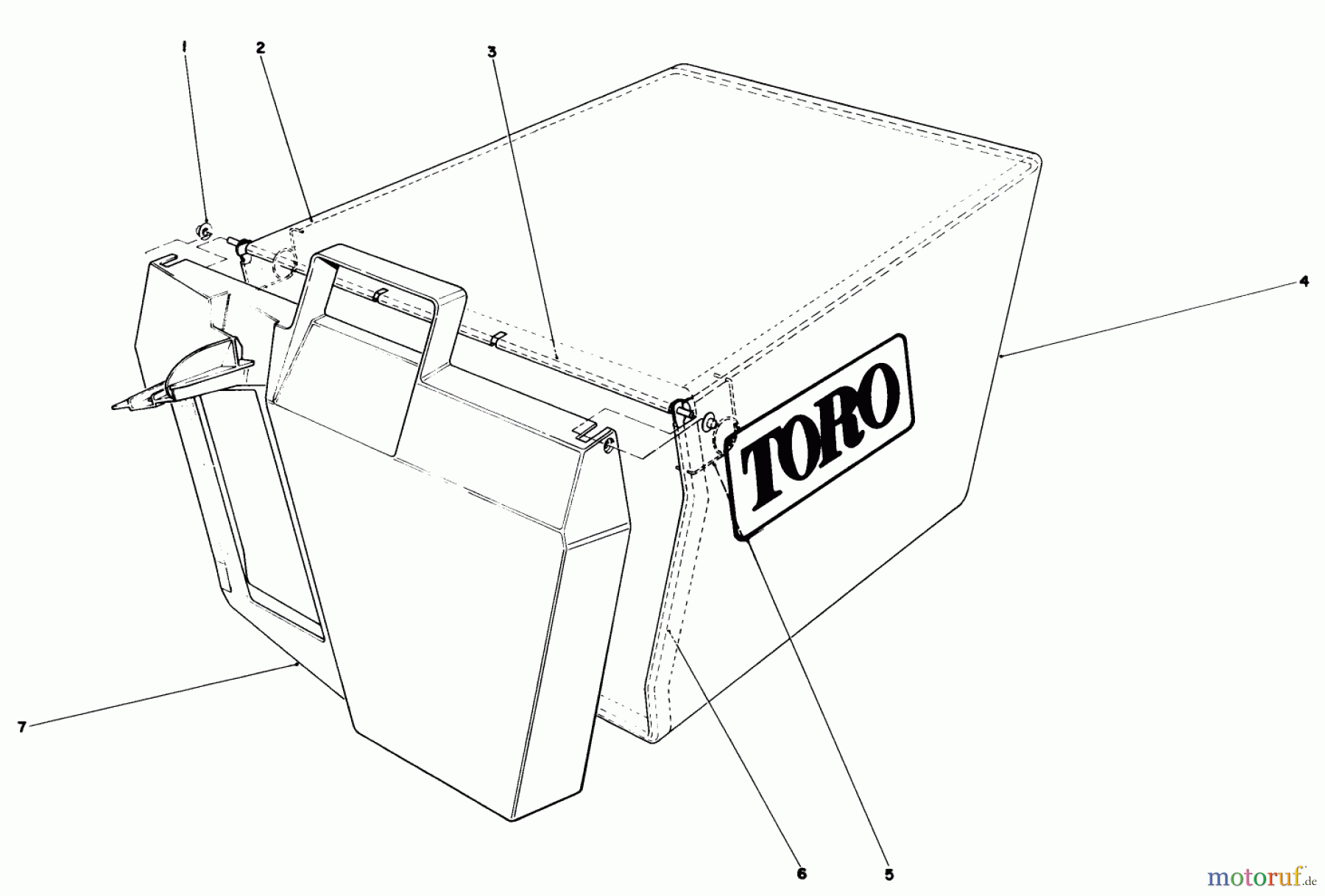  Toro Neu Mowers, Walk-Behind Seite 1 20588 - Toro Lawnmower, 1985 (5000001-5999999) GRASS BAG ASSEMBLY NO. 11-0159