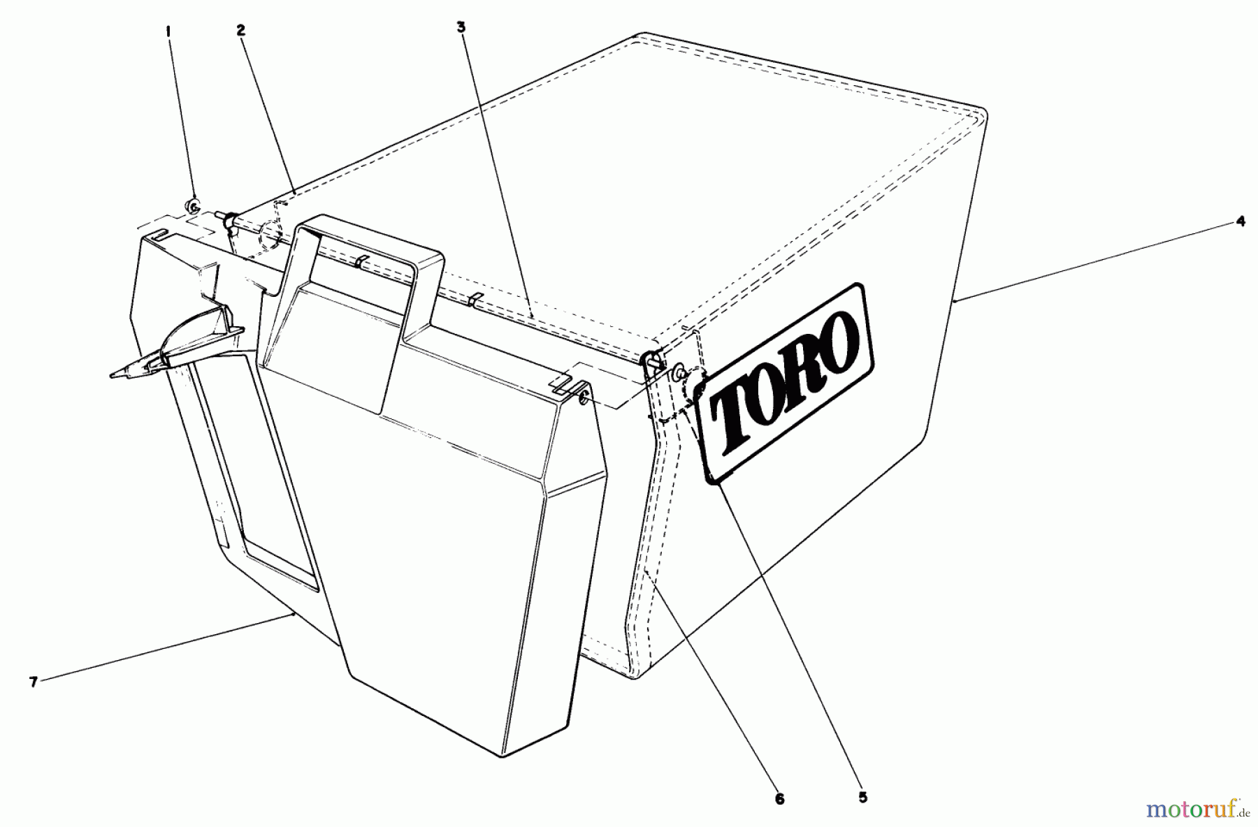  Toro Neu Mowers, Walk-Behind Seite 1 20588 - Toro Lawnmower, 1986 (6000001-6999999) GRASS BAG ASSEMBLY NO. 11-0159