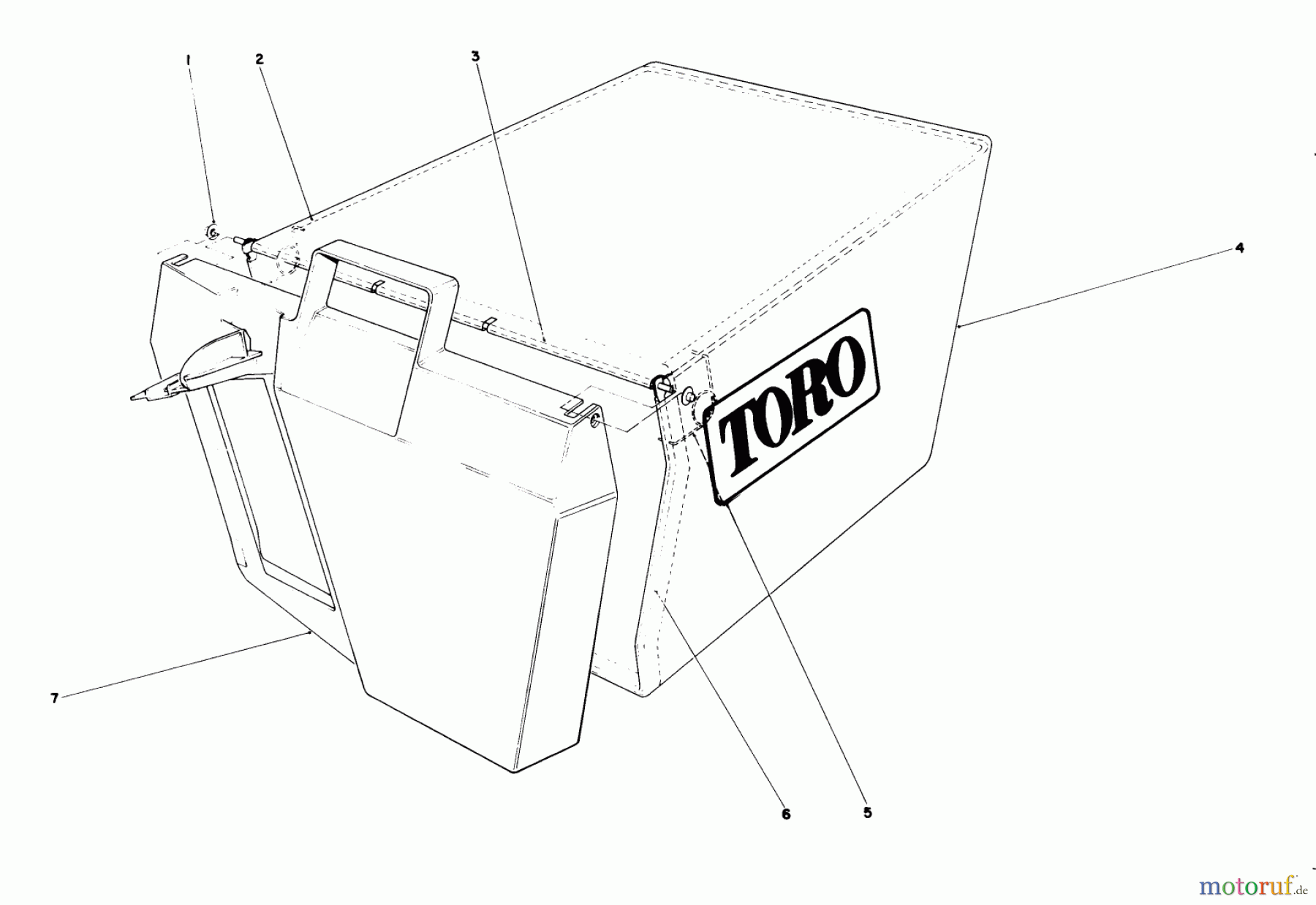  Toro Neu Mowers, Walk-Behind Seite 1 20588 - Toro Lawnmower, 1987 (7000001-7999999) GRASS BAG ASSEMBLY NO. 11-0159