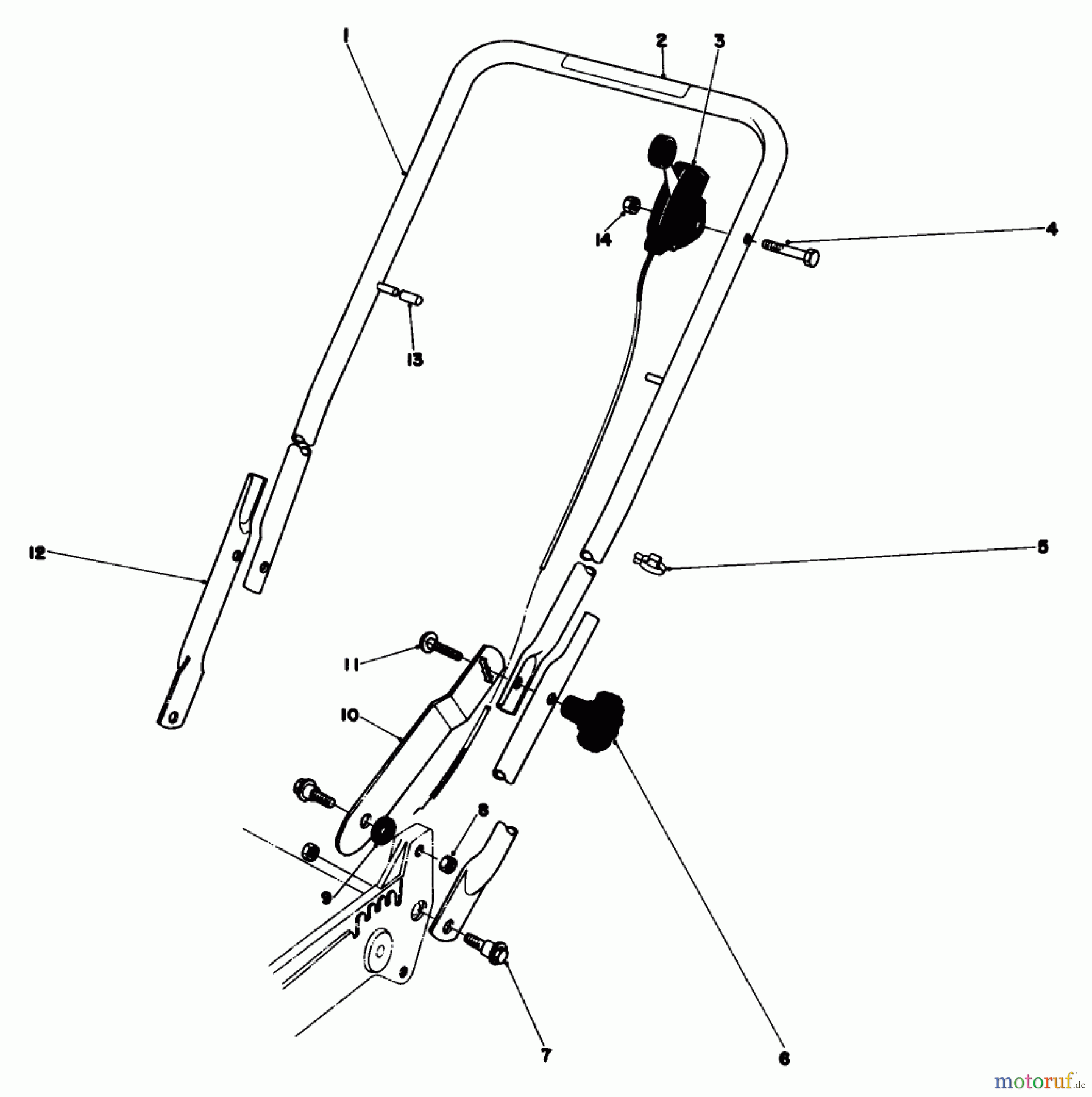 Toro Neu Mowers, Walk-Behind Seite 1 20610 - Toro Lawnmower, 1980 (0000001-0999999) HANDLE ASSEMBLY