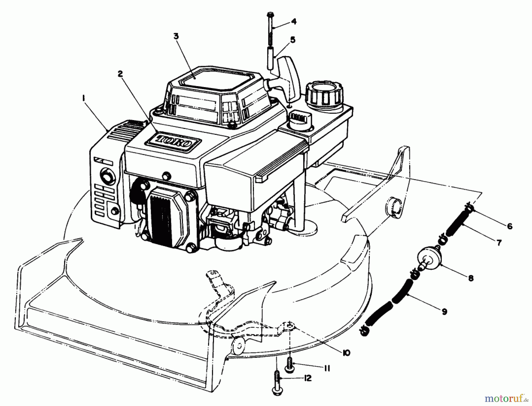  Toro Neu Mowers, Walk-Behind Seite 1 20622 - Toro Lawnmower, 1986 (6000001-6999999) ENGINE ASSEMBLY #1