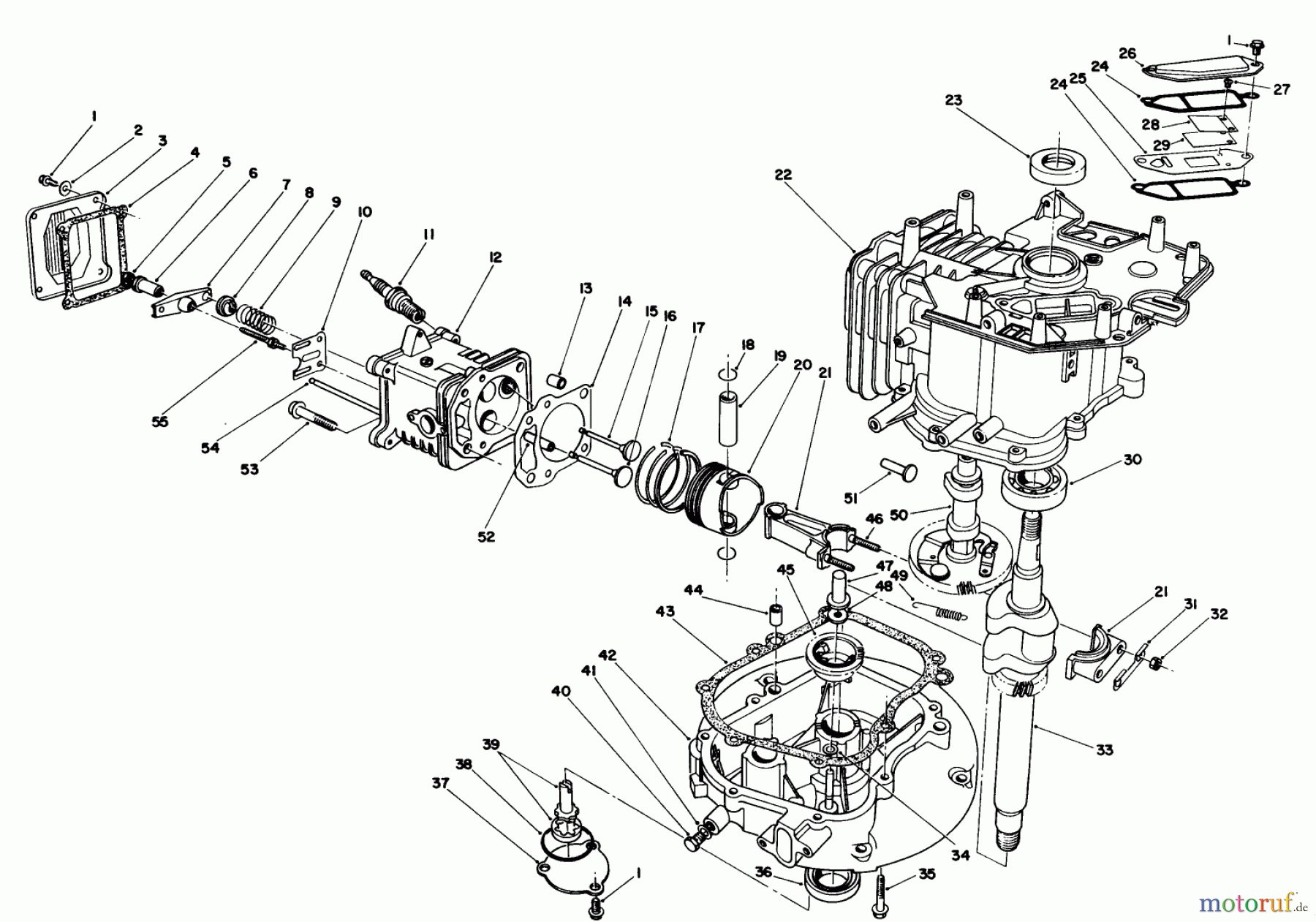  Toro Neu Mowers, Walk-Behind Seite 1 20622 - Toro Lawnmower, 1987 (7000001-7999999) ENGINE ASSEMBLY (MODEL NO. VMF5 & VMG6)
