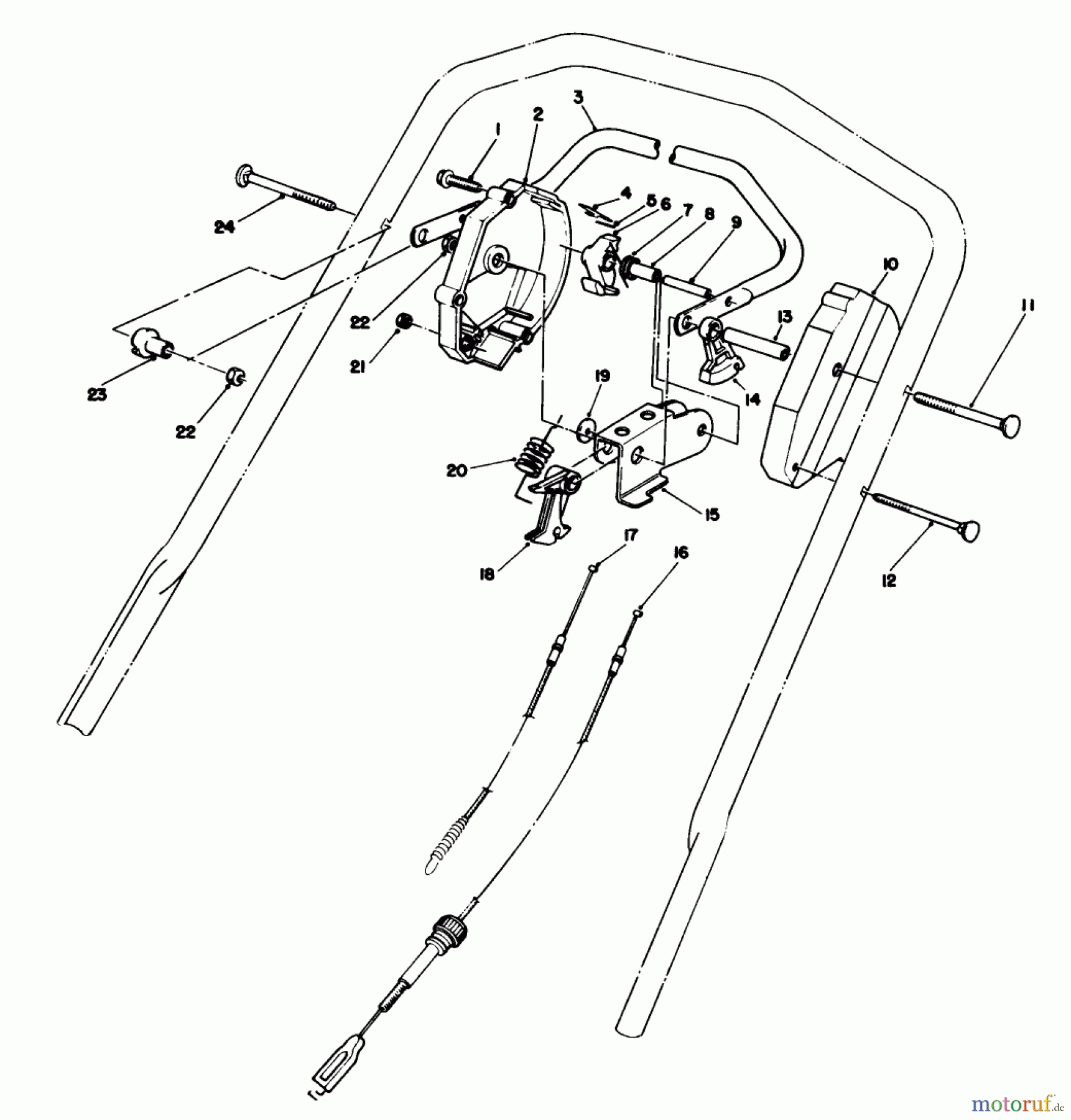  Toro Neu Mowers, Walk-Behind Seite 1 20622 - Toro Lawnmower, 1987 (7000001-7999999) TRACTION CONTROL ASSEMBLY