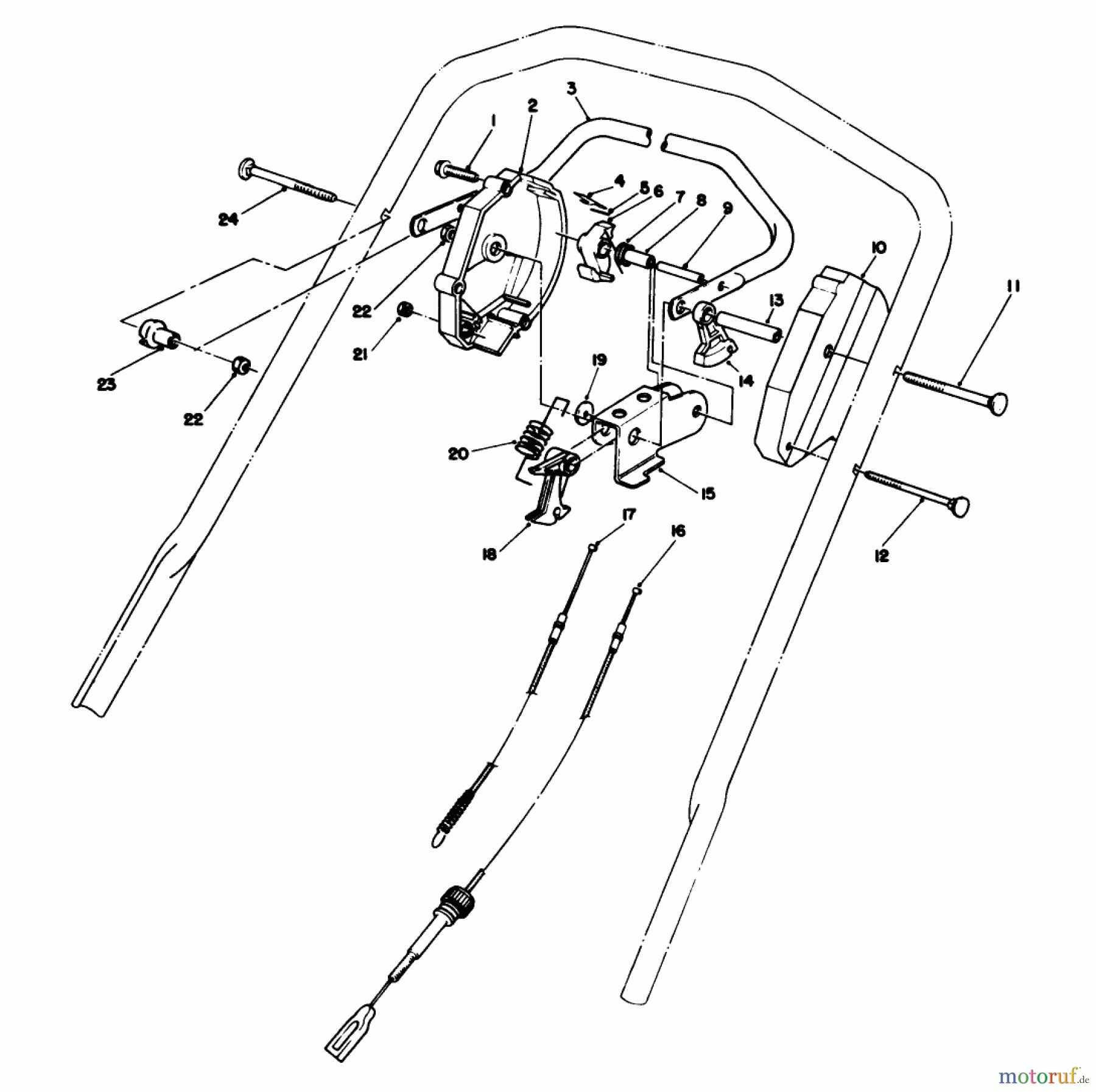  Toro Neu Mowers, Walk-Behind Seite 1 20622 - Toro Lawnmower, 1988 (8000001-8999999) TRACTION CONTROL ASSEMBLY