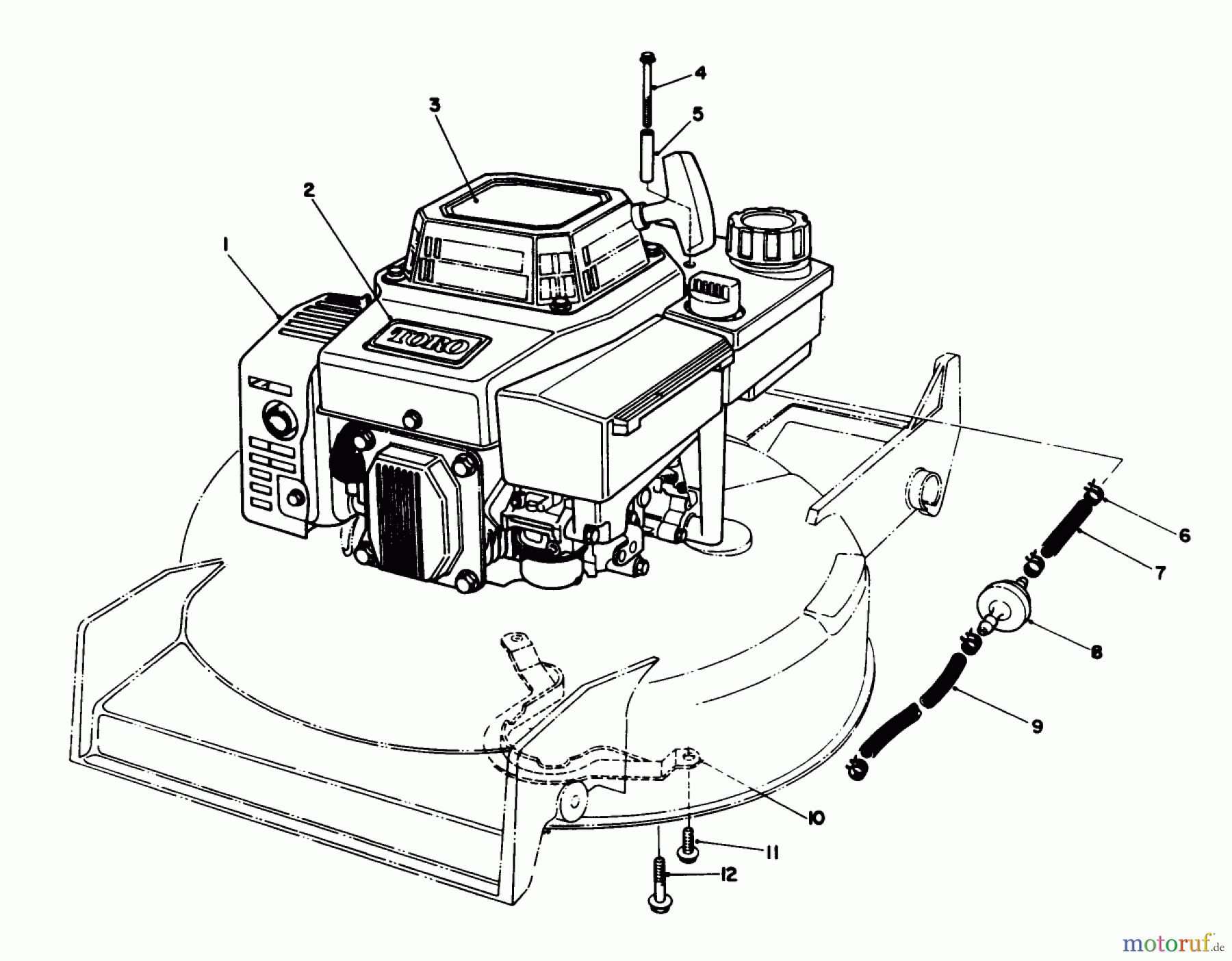  Toro Neu Mowers, Walk-Behind Seite 1 20622 - Toro Lawnmower, 1990 (0000001-0003101) ENGINE ASSEMBLY