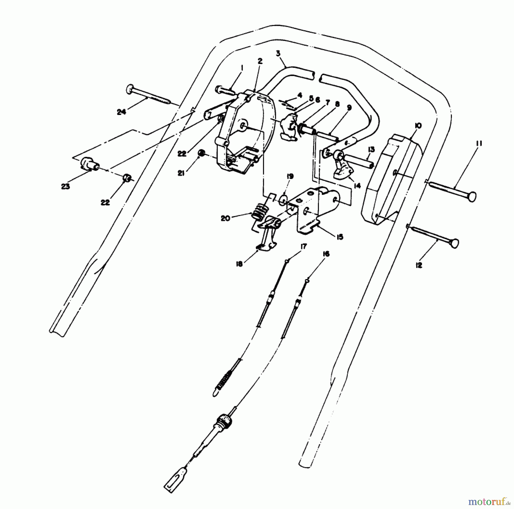  Toro Neu Mowers, Walk-Behind Seite 1 20622 - Toro Lawnmower, 1990 (0000001-0003101) TRACTION CONTROL ASSEMBLY