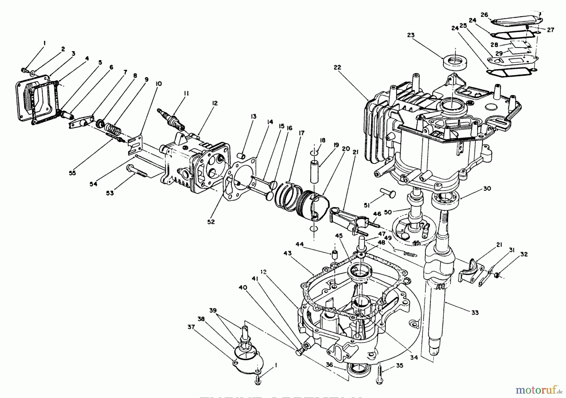 Toro Neu Mowers, Walk-Behind Seite 1 20622 - Toro Lawnmower, 1990 (0003102-0999999) ENGINE ASSEMBLY (MODEL NO. VMK9-2)