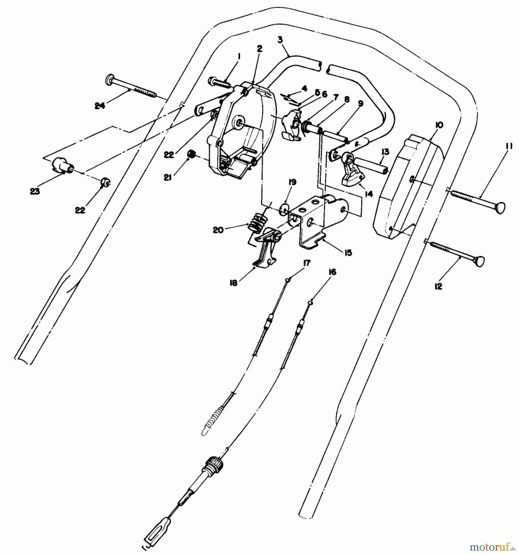  Toro Neu Mowers, Walk-Behind Seite 1 20622C - Toro Lawnmower, 1987 (7000001-7999999) TRACTION CONTROL ASSEMBLY