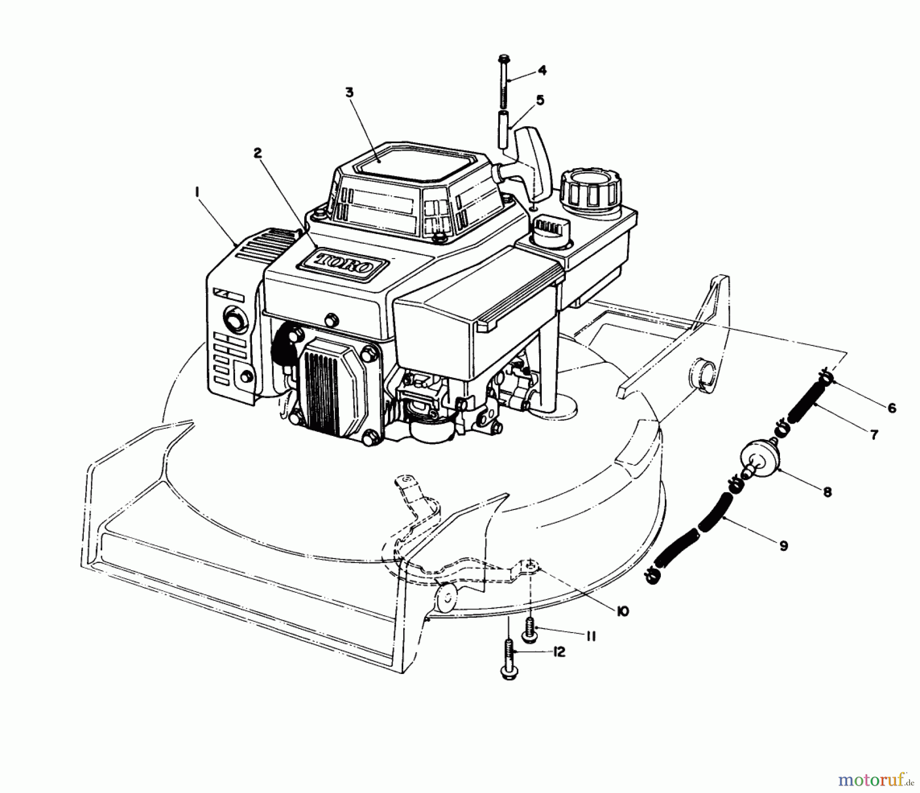  Toro Neu Mowers, Walk-Behind Seite 1 20622C - Toro Lawnmower, 1989 (9000001-9999999) ENGINE ASSEMBLY