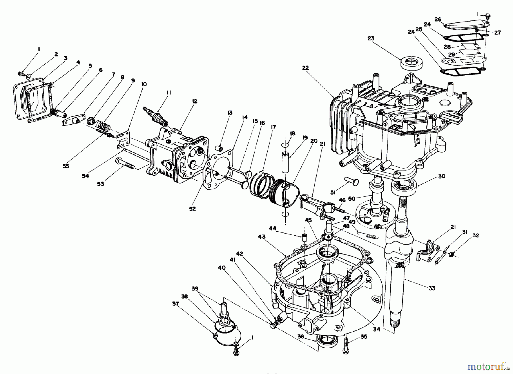  Toro Neu Mowers, Walk-Behind Seite 1 20622C - Toro Lawnmower, 1989 (9000001-9999999) ENGINE ASSEMBLY (MODEL NO. VMJ8)
